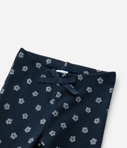 Calça Flare Infantil com Estampa Florzinhas - Tam 0 a 18 meses