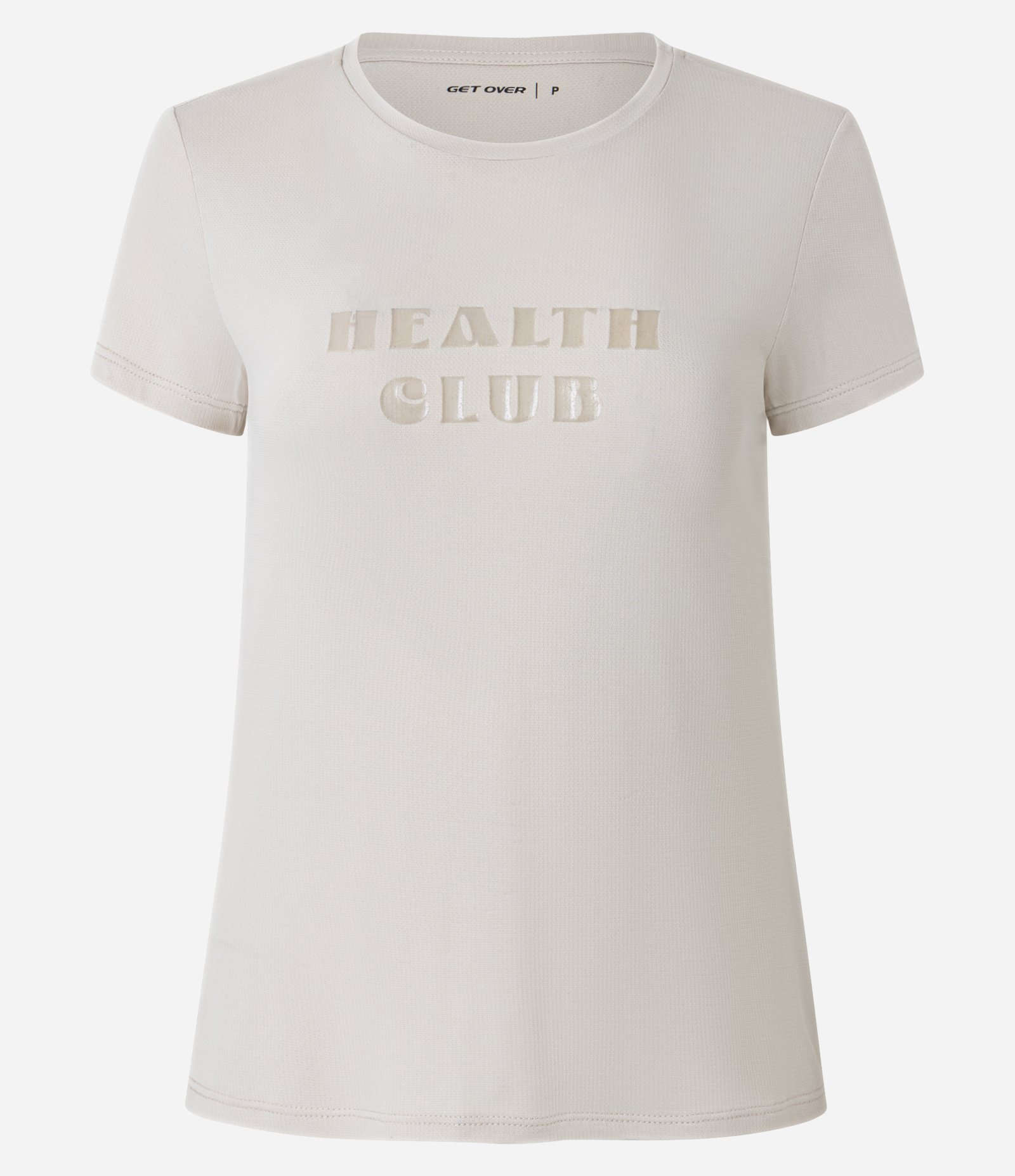 Camiseta Esportiva com Tecnologia Dry e Lettering Health Club Bege 3