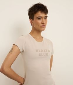 Camiseta Esportiva com Tecnologia Dry e Lettering Health Club