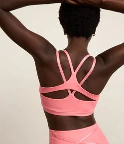 Top Bojo Esportivo em Microfibra com Tiras Elásticas Cruzadas nas Costas