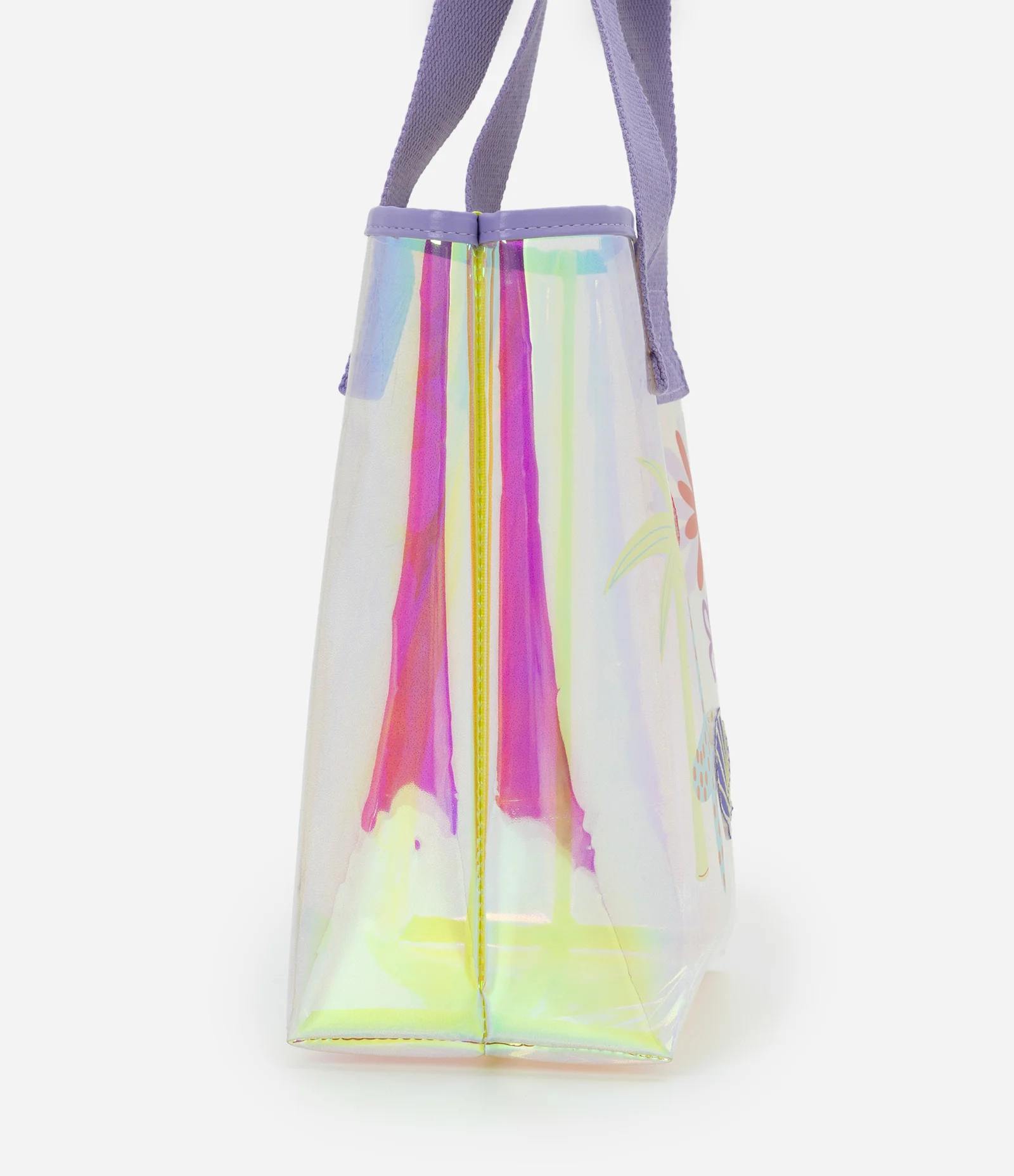 Bolsa Infantil com Ícones de Verão Holográfica - Tam U Roxo 2
