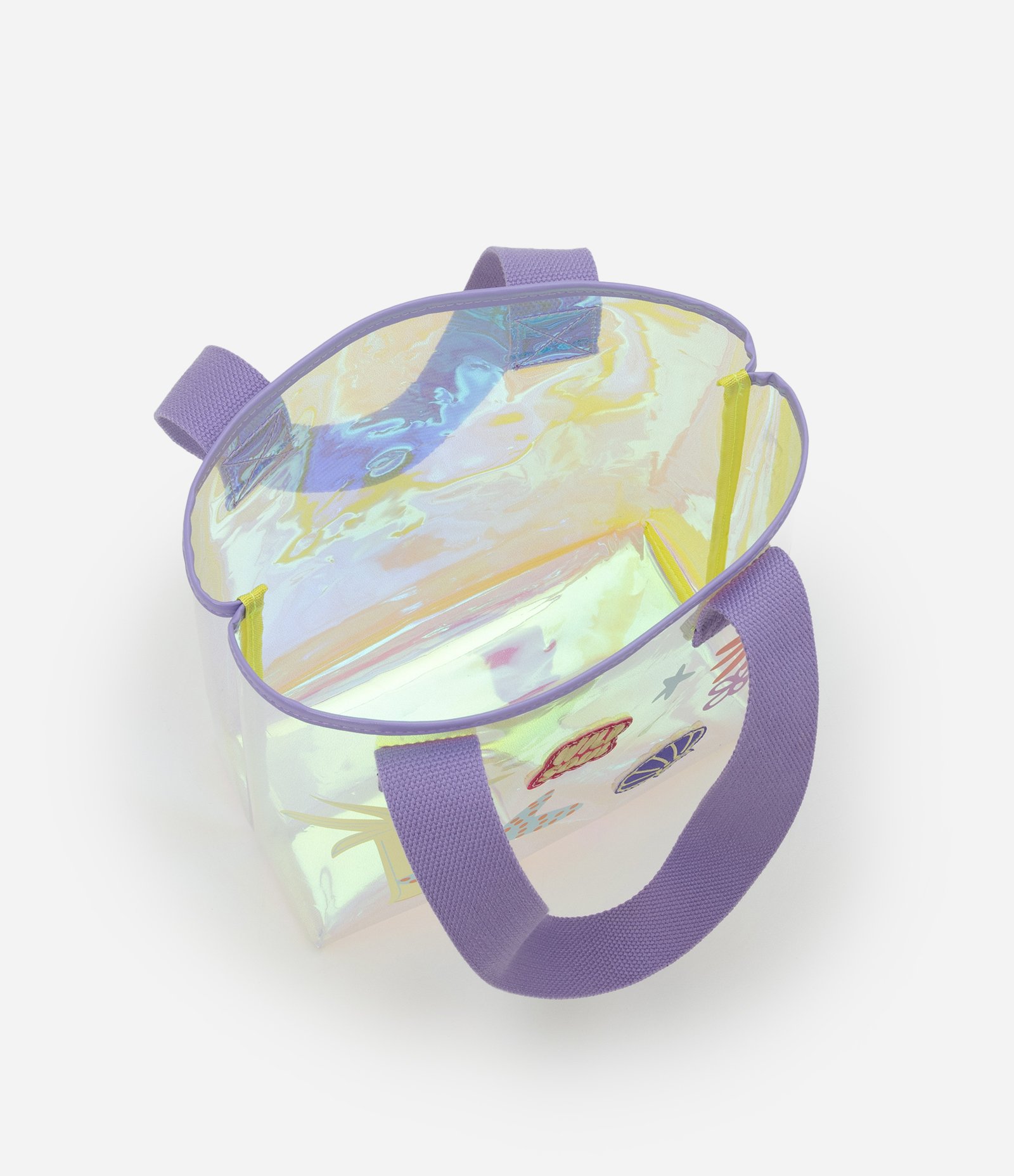Bolsa Infantil com Ícones de Verão Holográfica - Tam U Roxo 5