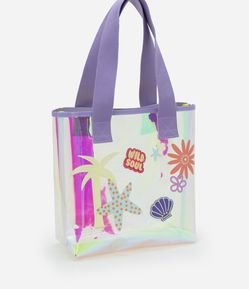 Bolsa Infantil com Ícones de Verão Holográfica - Tam U