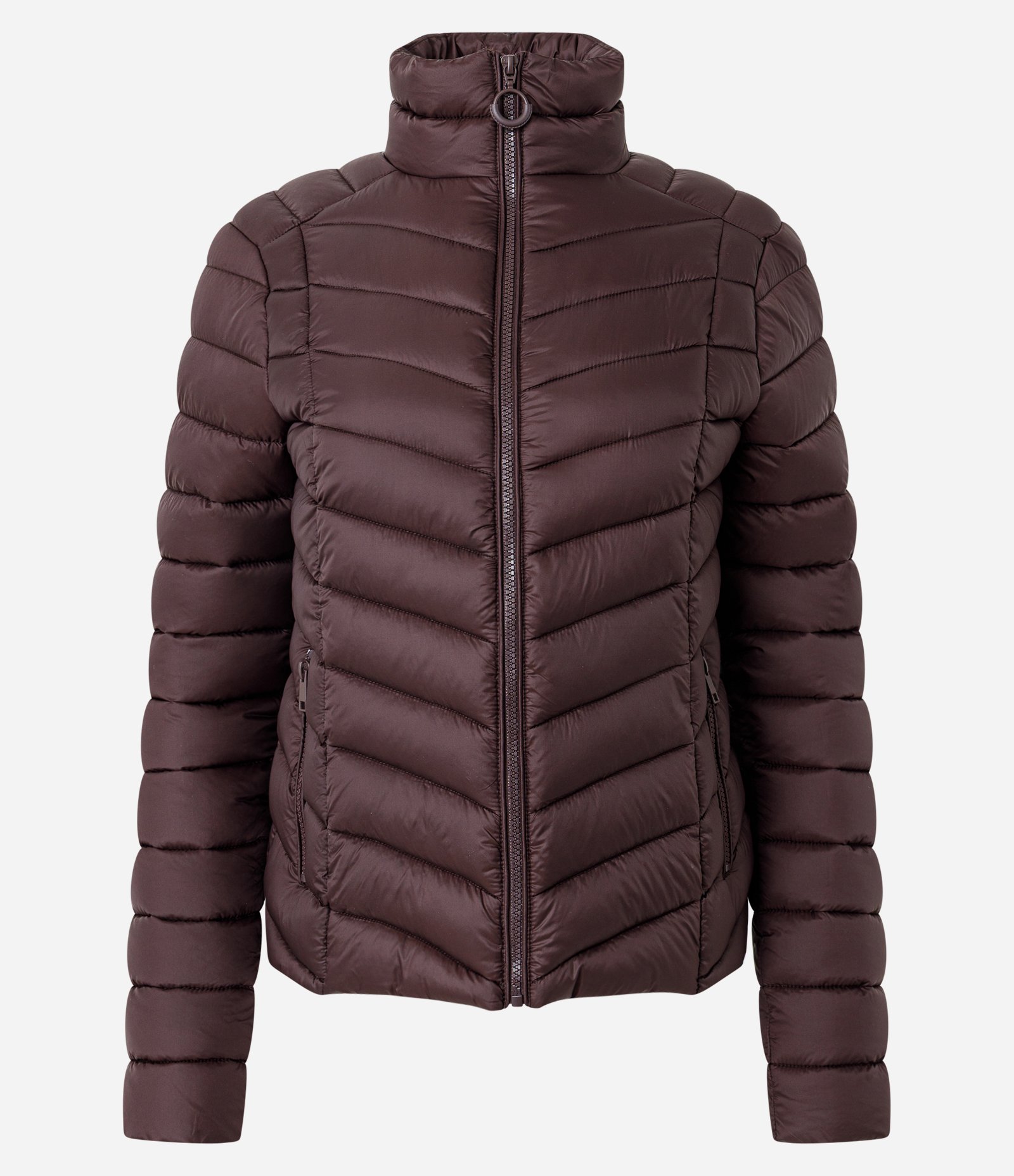 Jaqueta Puffer Ultra Leve em Poliamida com Saquinho de Guardar Marrom 1