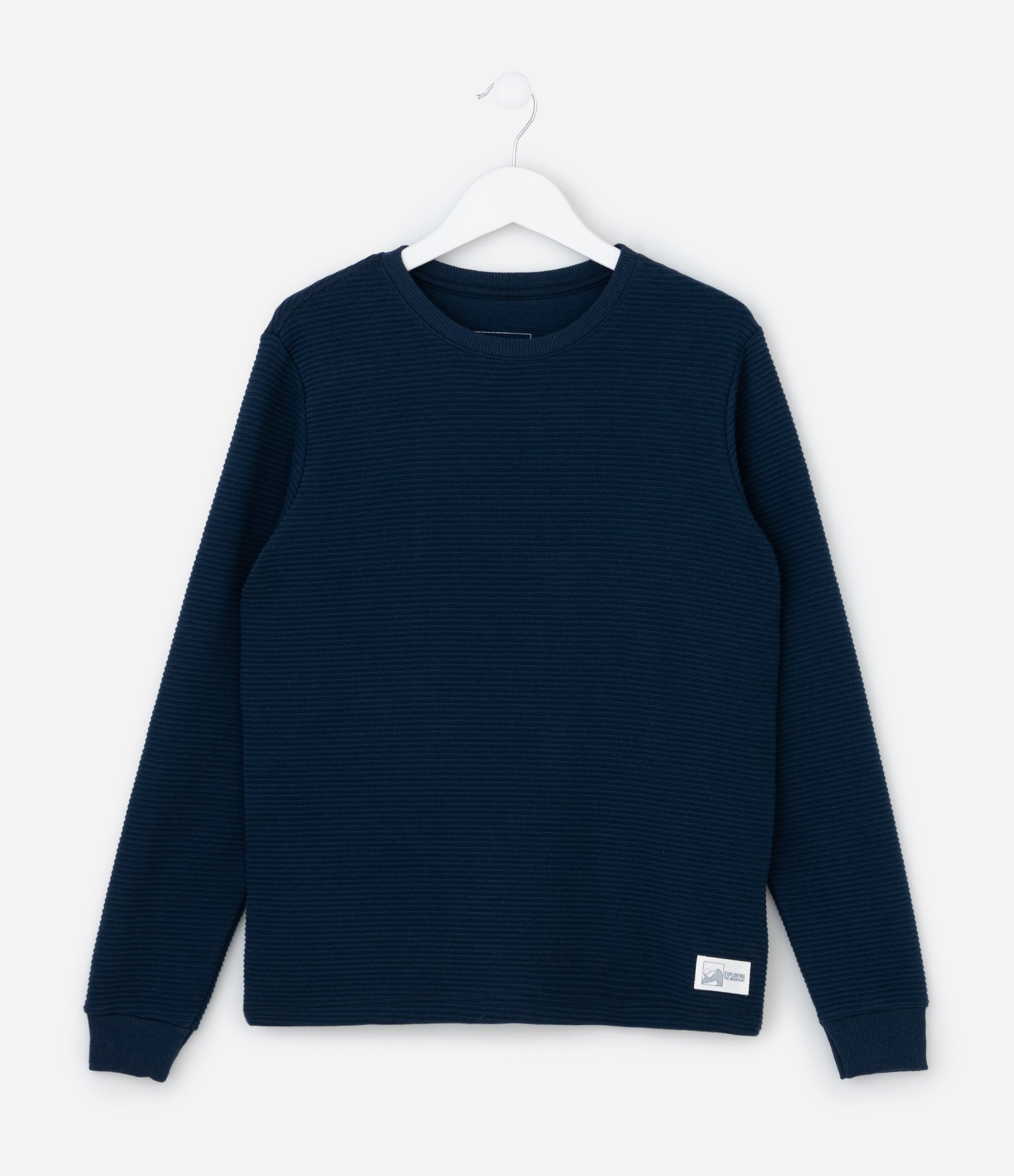 Camiseta Infantil Texturizada com Etiqueta na Barra - Tam 5 a 14 Anos Azul 1