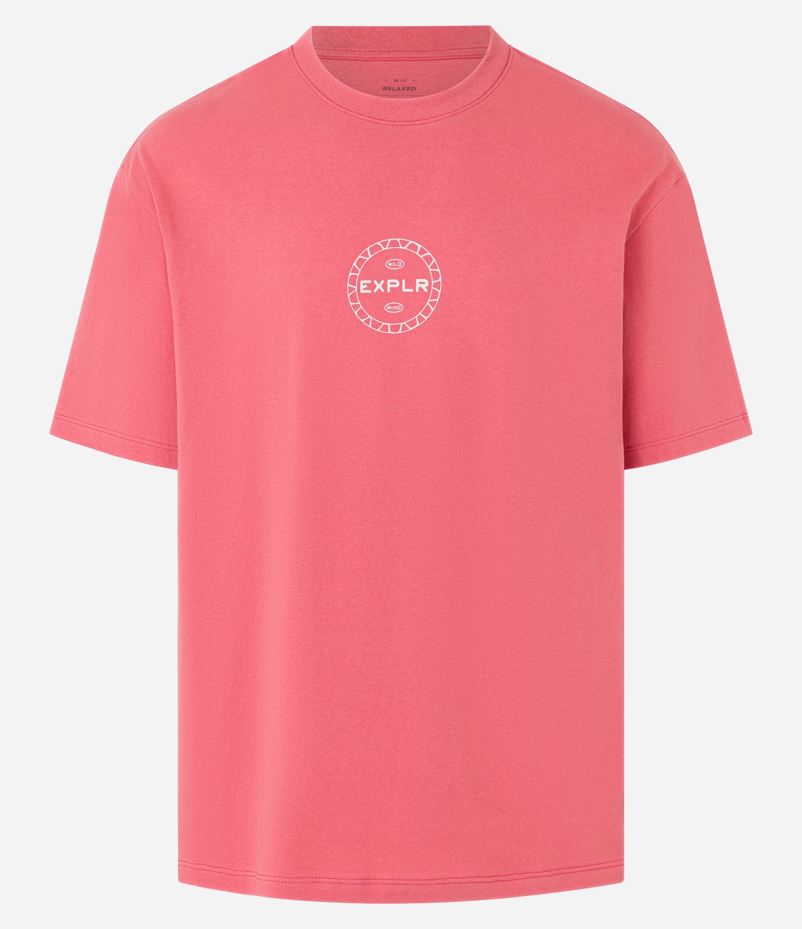 Camiseta Relaxed em Malhão com Estampa Lettering EXPLR Vermelho 5