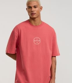 Camiseta Relaxed em Malhão com Estampa Lettering EXPLR