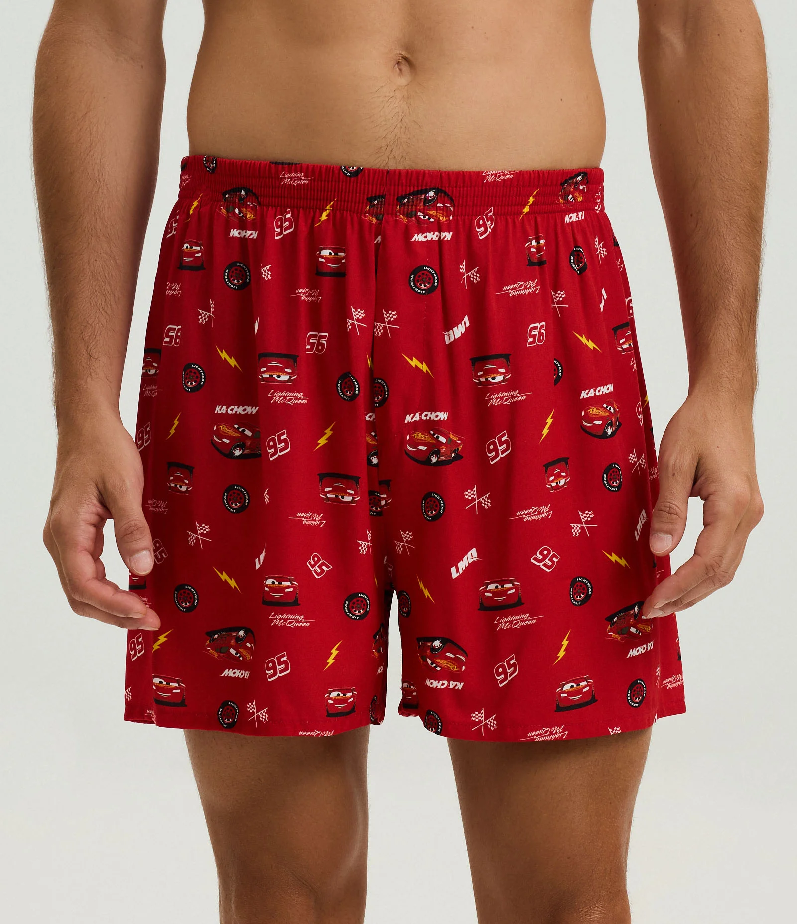 Cueca Samba Canção com Estampa Relâmpago McQueen Vermelho 2