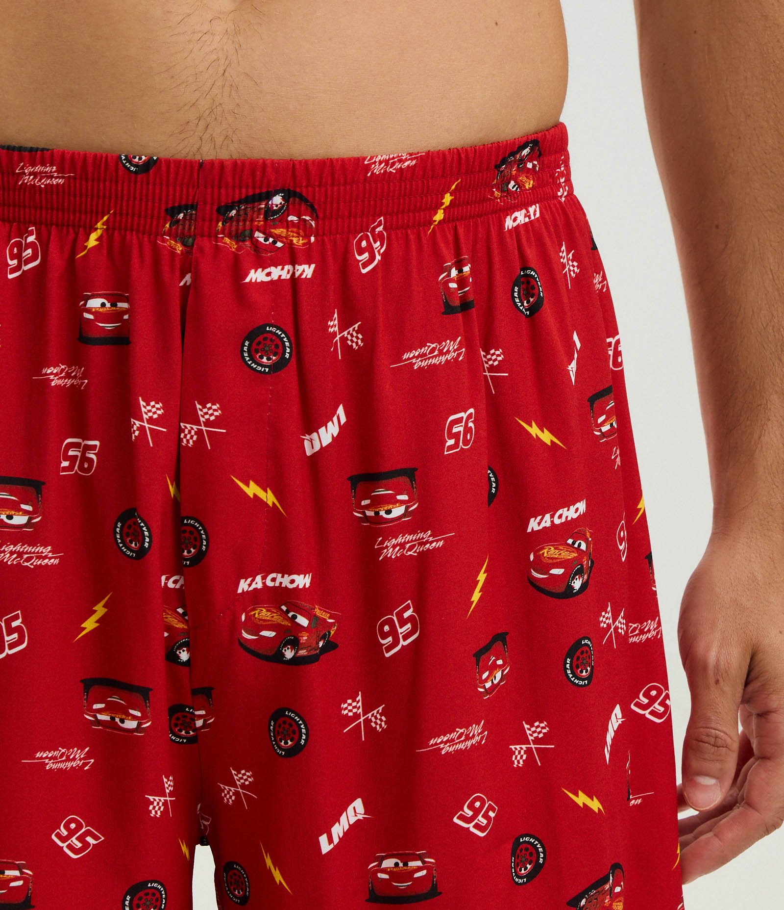 Cueca Samba Canção com Estampa Relâmpago McQueen Vermelho 3