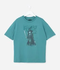 Camiseta Infantil com Estampa de Wicked Elphaba - Tam 5 a 14 Anos