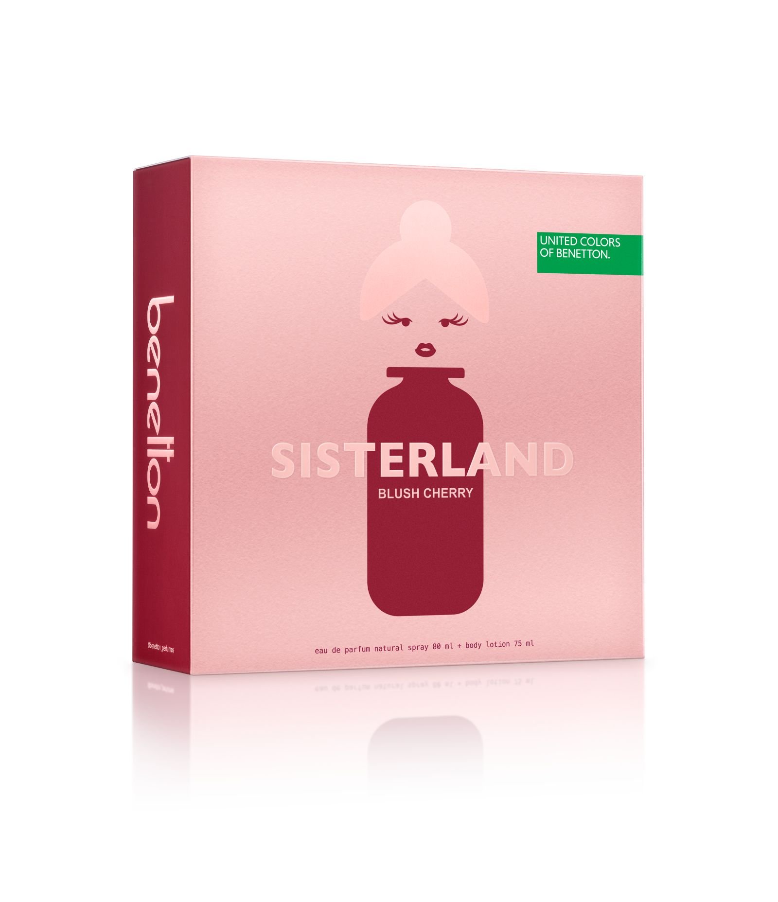 Kit Benetton United Colors Sisterland Blush Cherry DP 80 ml + Creme corporal 75 ml KIT 2