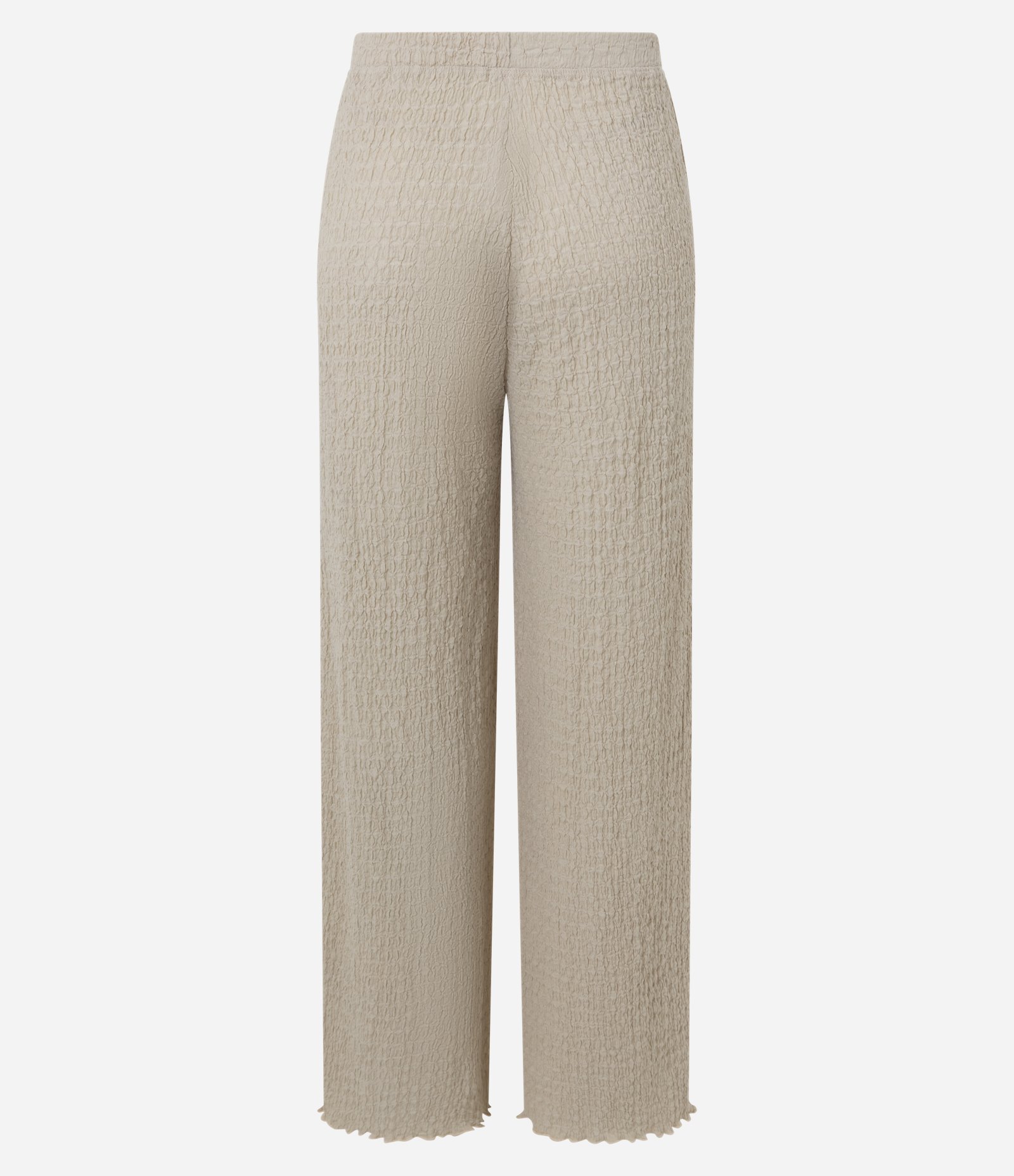 Calça Texturizada com Cós Elásticos Bege 11