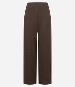 Calça Wide Leg em Ribana Texturizada