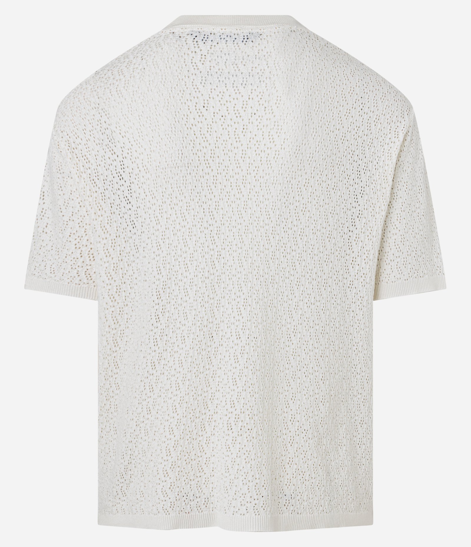 Camiseta Boxy em Viscose Texturizado Furinhos Branco 3
