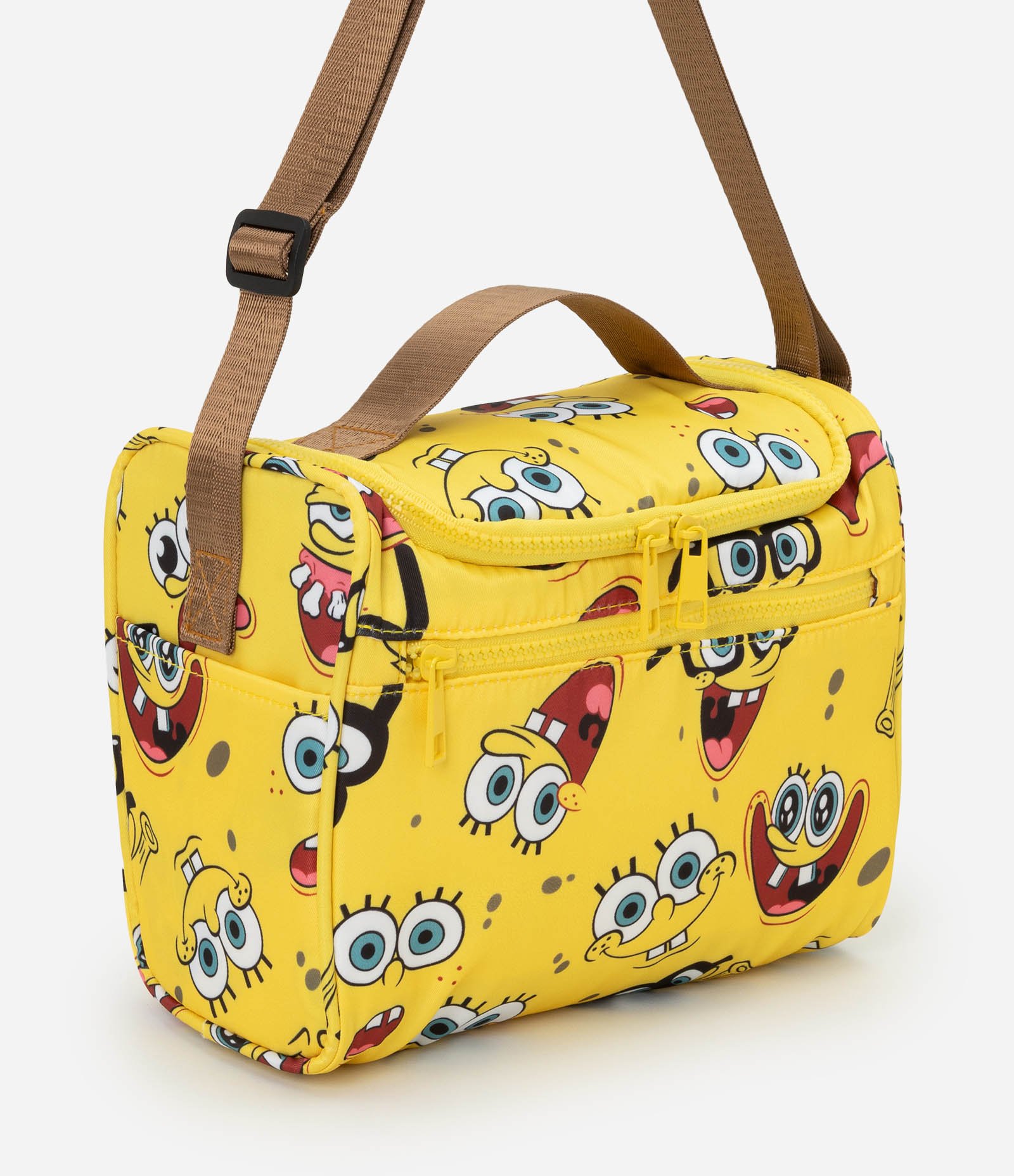 Lancheira Térmica com Estampa Bob Esponja e Alça Ajustável Amarelo 1