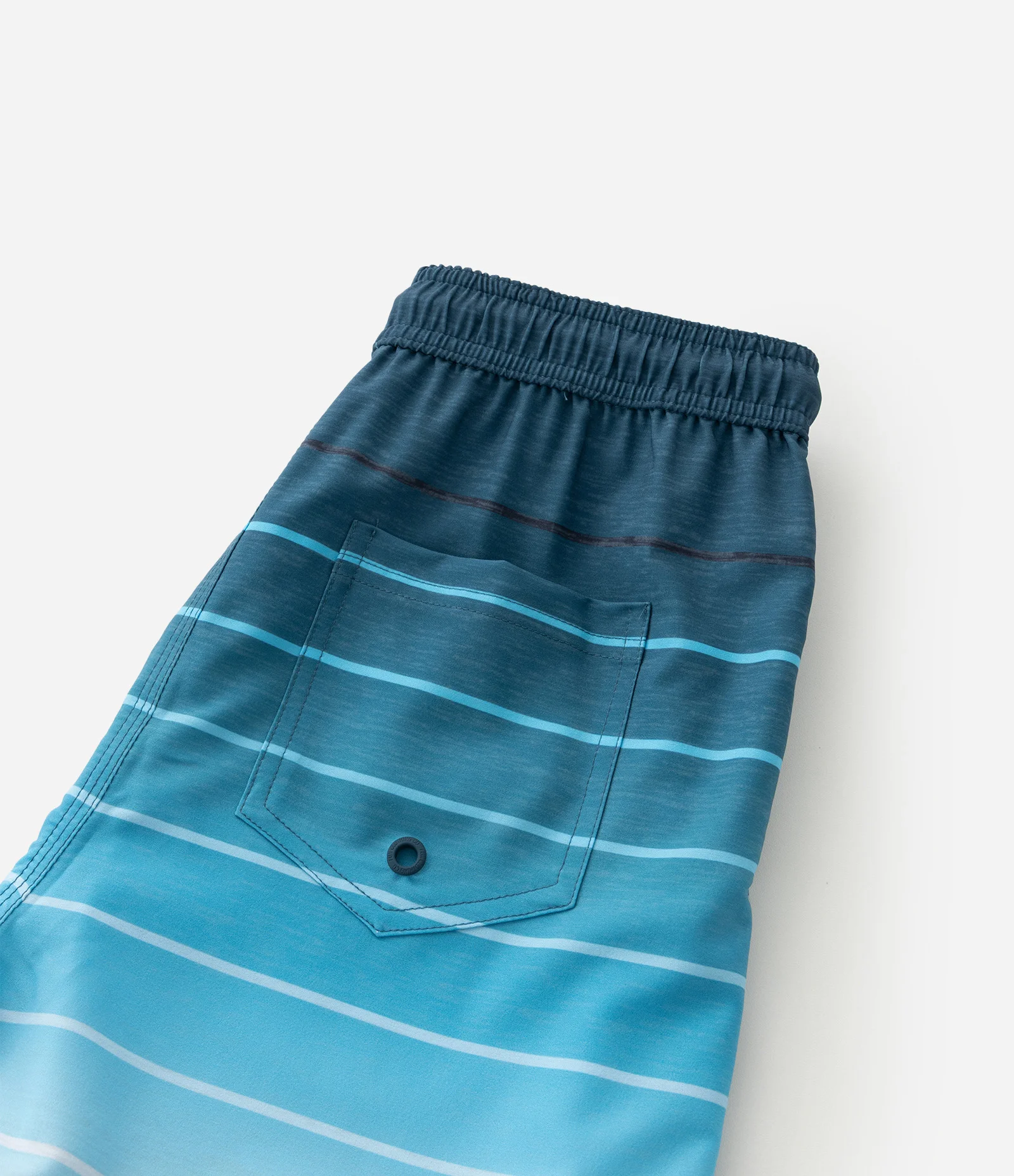 Bermuda Infantil de Banho com Estampa de Listras Degradê - Tam 5 a 14 Anos Azul 4