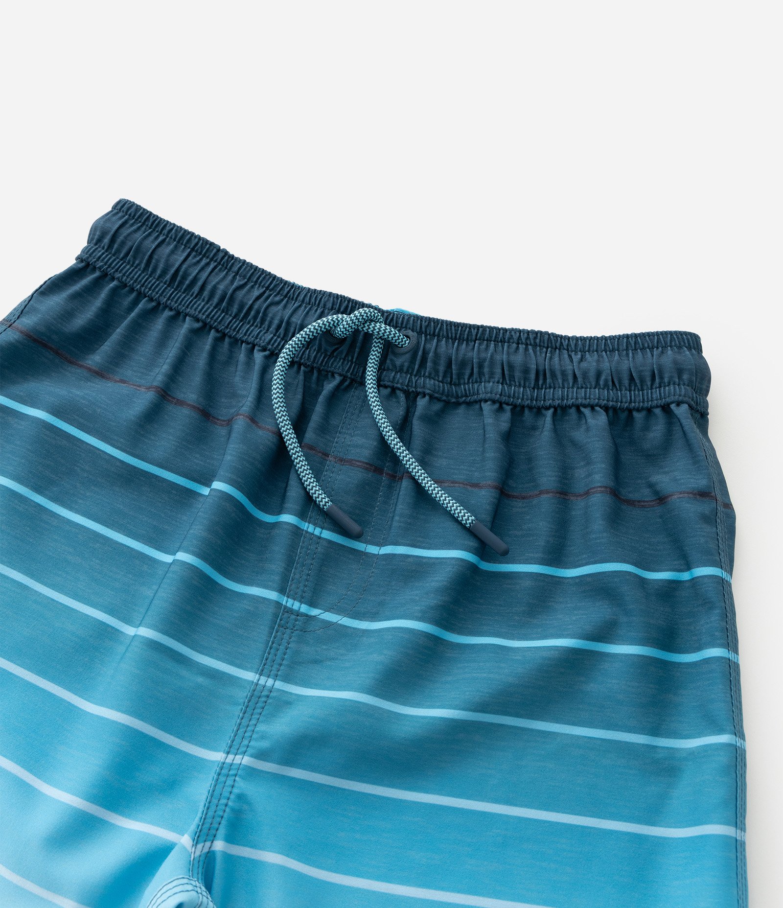 Bermuda Infantil de Banho com Estampa de Listras Degradê - Tam 5 a 14 Anos Azul 6
