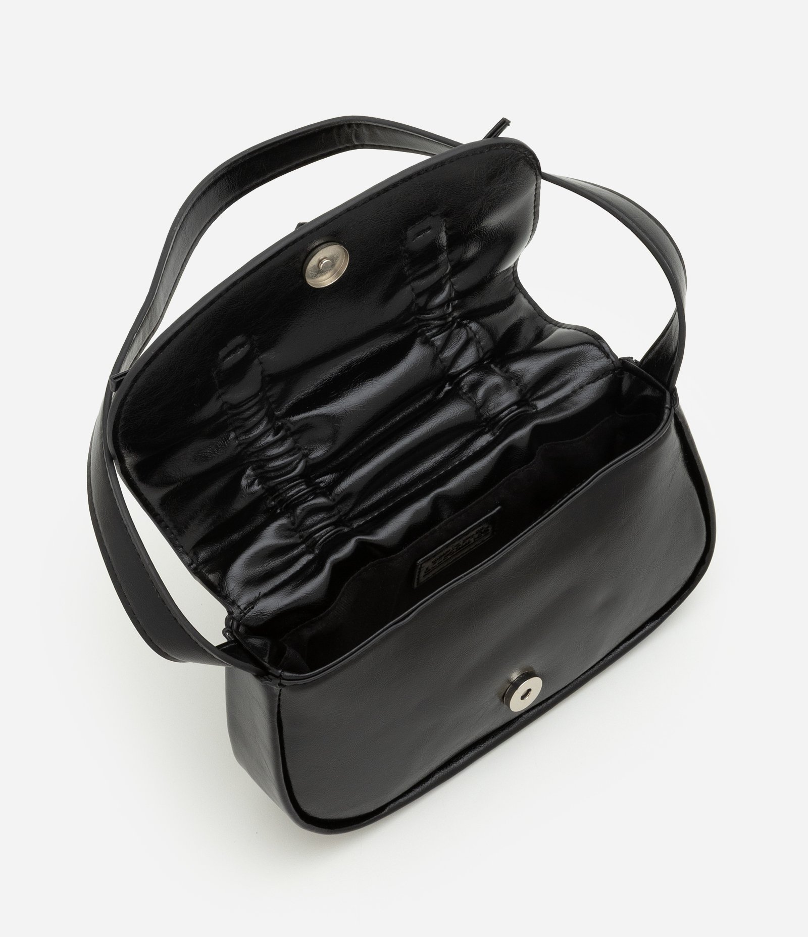 Bolsa Infantil Baguete em PU Liso com Lacinhos - Tam Único Preto 5