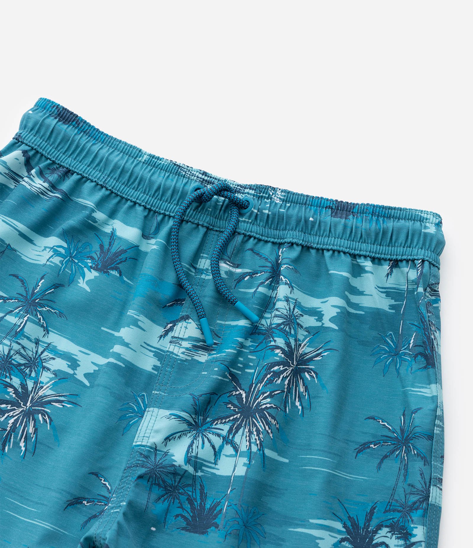 Bermuda Infantil de Banho com Estampa Tropical - Tam 5 a 14 Anos Azul 5