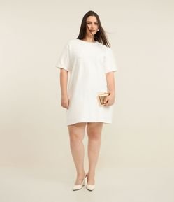 Vestido Curto em Moletinho com Brilhinhos Aplicados Curve & Plus Size