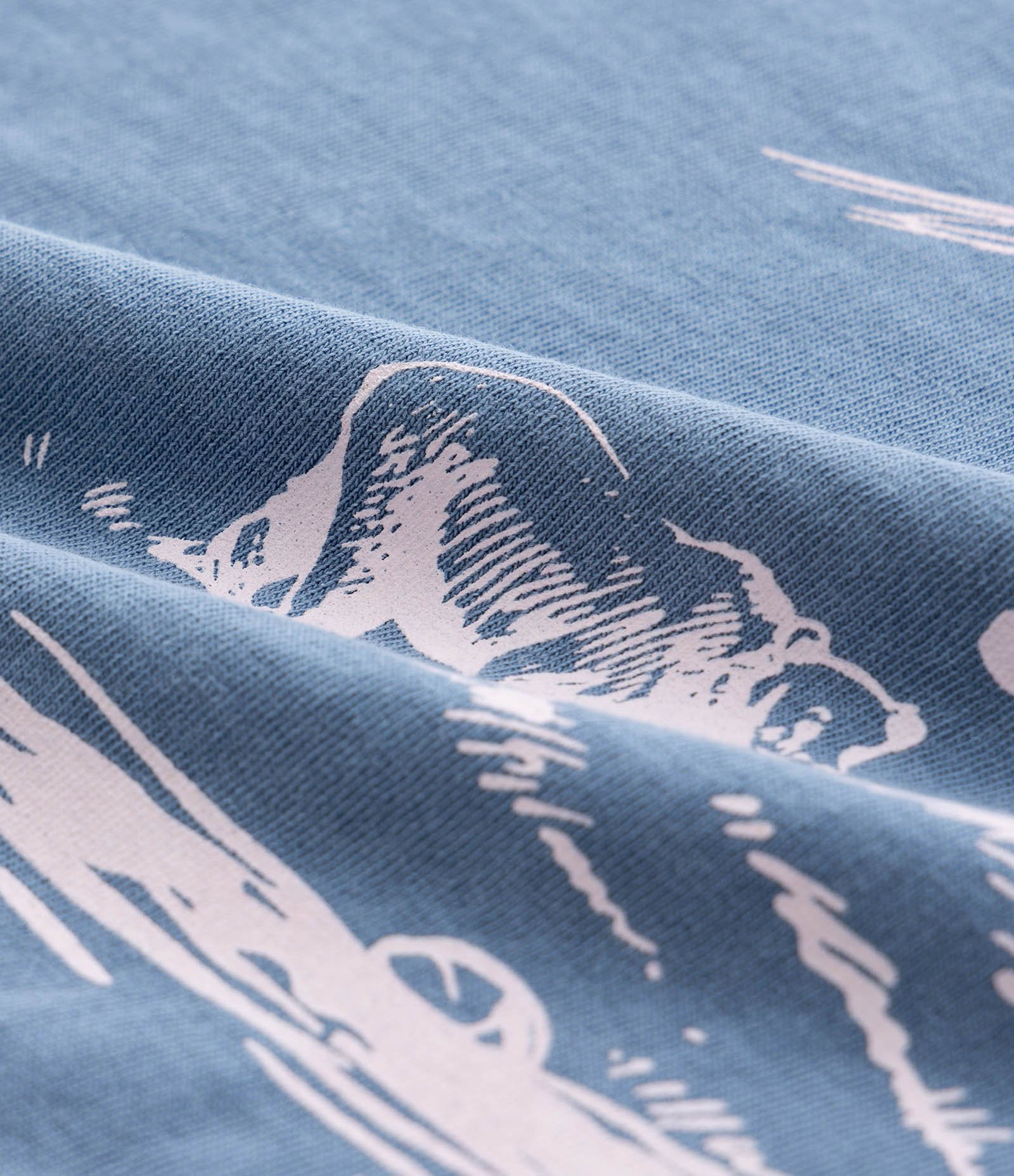 Camiseta Alongada em Algodão com Estampa Moonlight Sky Curve & Plus Size Azul Estonado 3