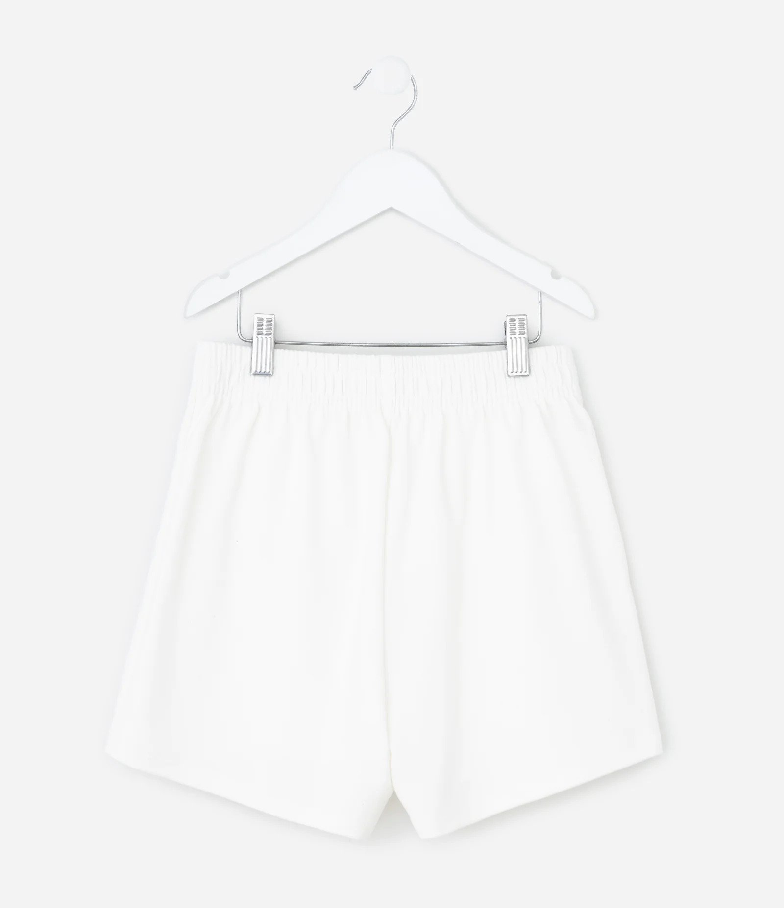 Short Saia Suedine Infantil com Aplicação de Laços em Strass - Tam 7 a 14 Anos Branco 3