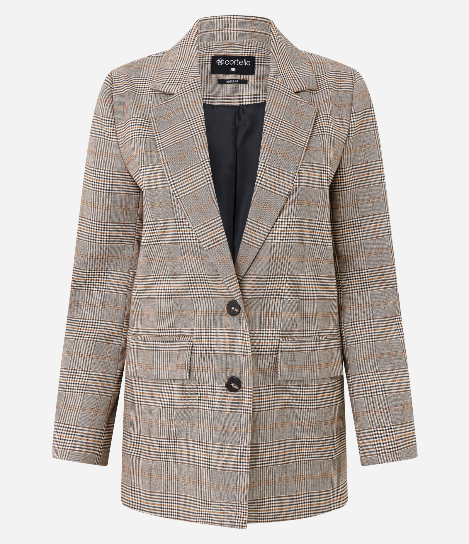 Blazer Oversized em Alfaiataria com Estampa Xadrez Cinza 5