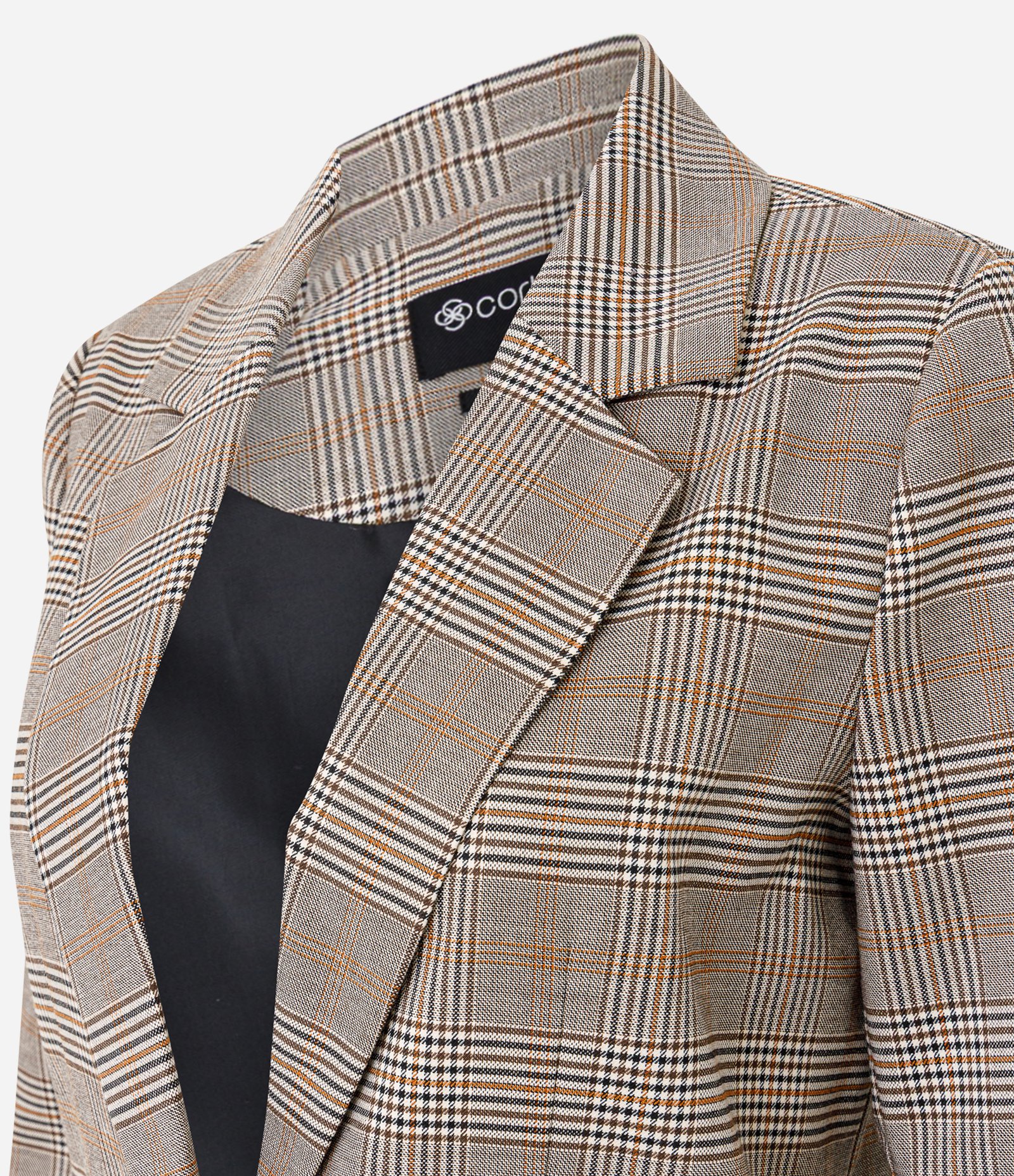 Blazer Oversized em Alfaiataria com Estampa Xadrez Cinza 6