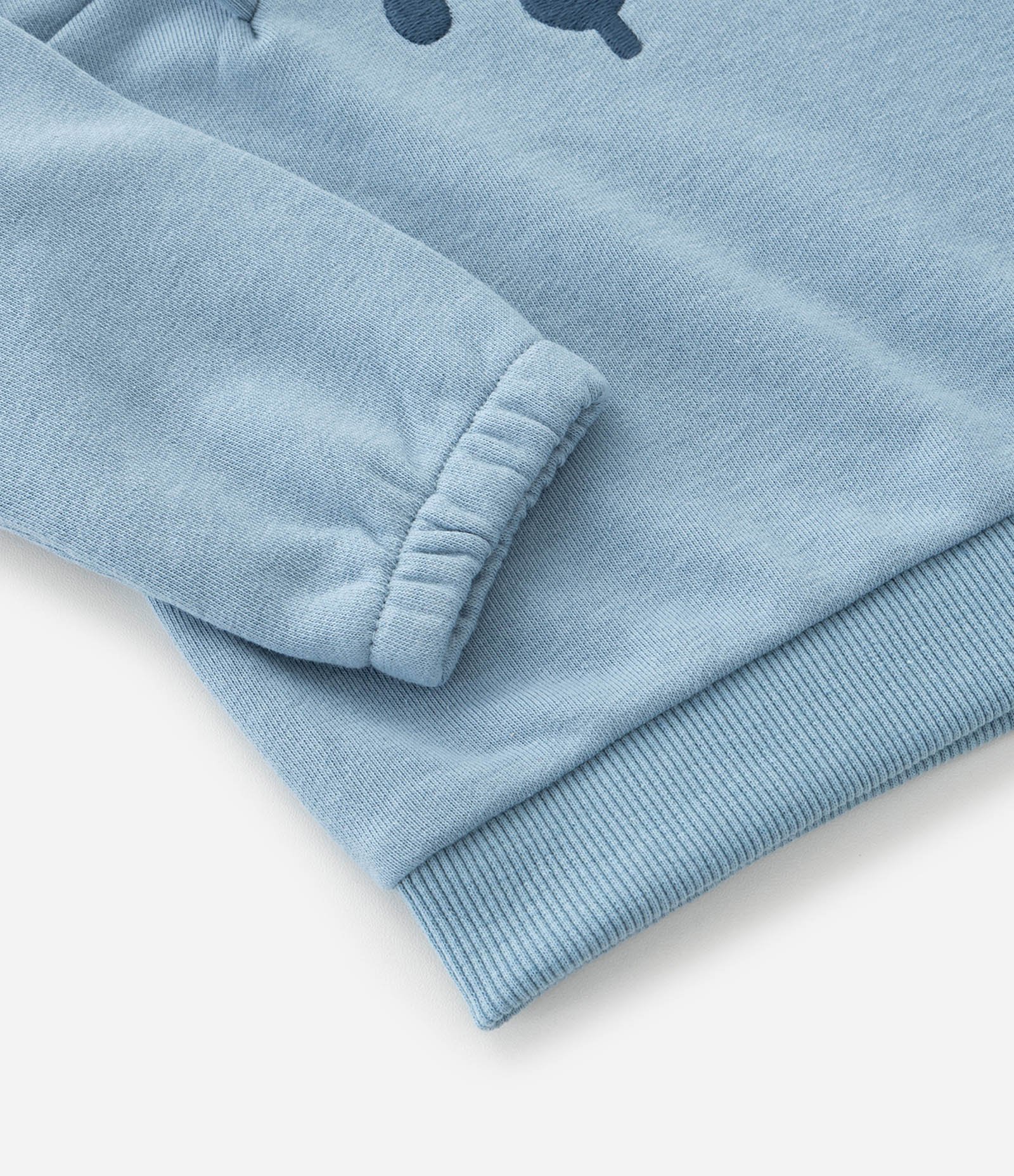 Conjunto Infantil em Moletom com Bordado de Ursinho – Tam 0 a 18 Meses Azul Claro 10