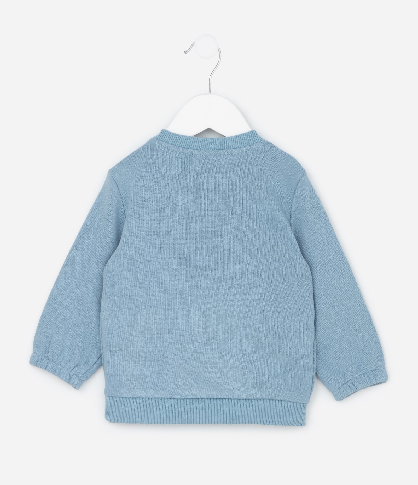 Conjunto Infantil em Moletom com Bordado de Ursinho – Tam 0 a 18 Meses Azul Claro 3