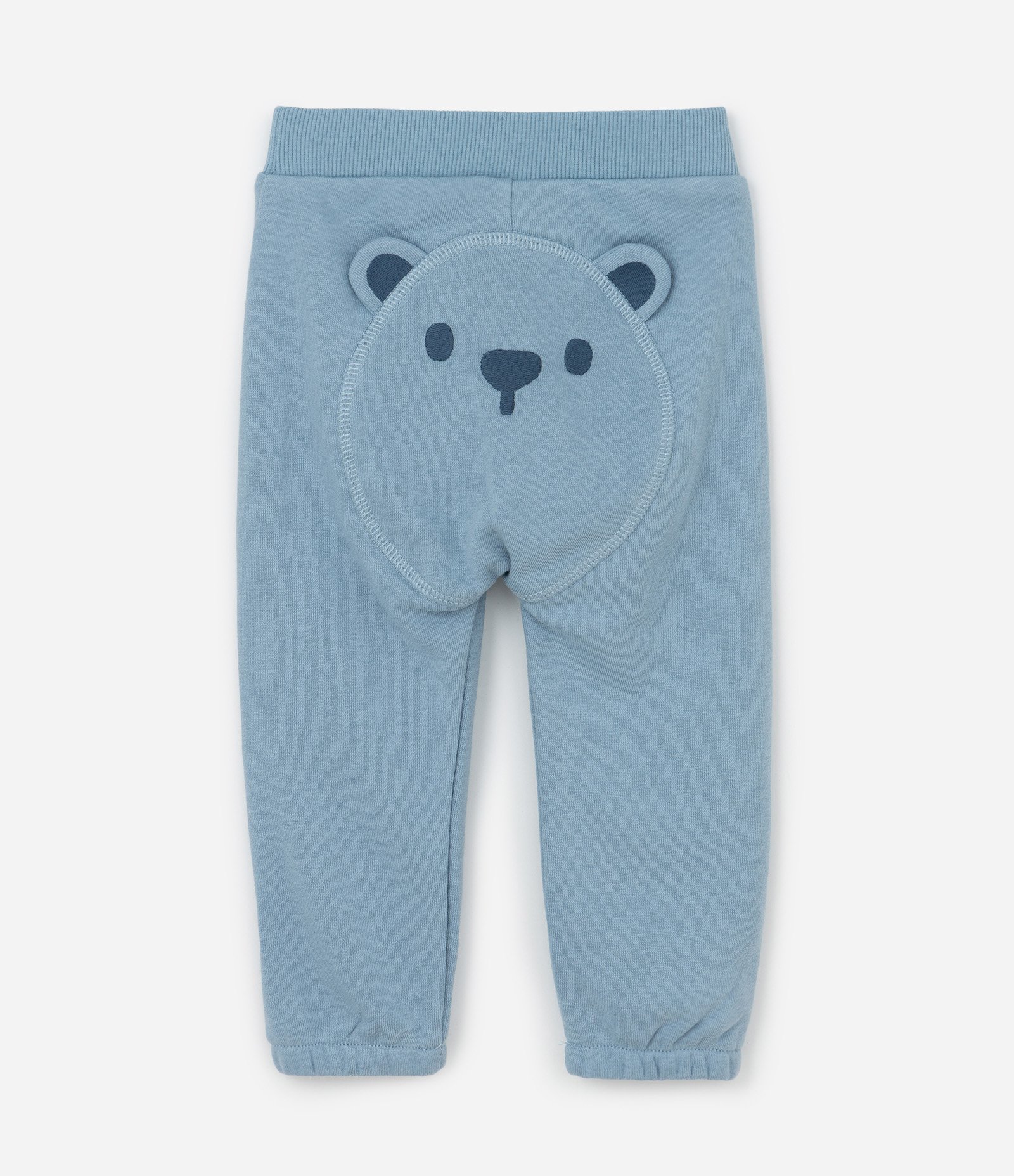 Conjunto Infantil em Moletom com Bordado de Ursinho – Tam 0 a 18 Meses Azul Claro 5