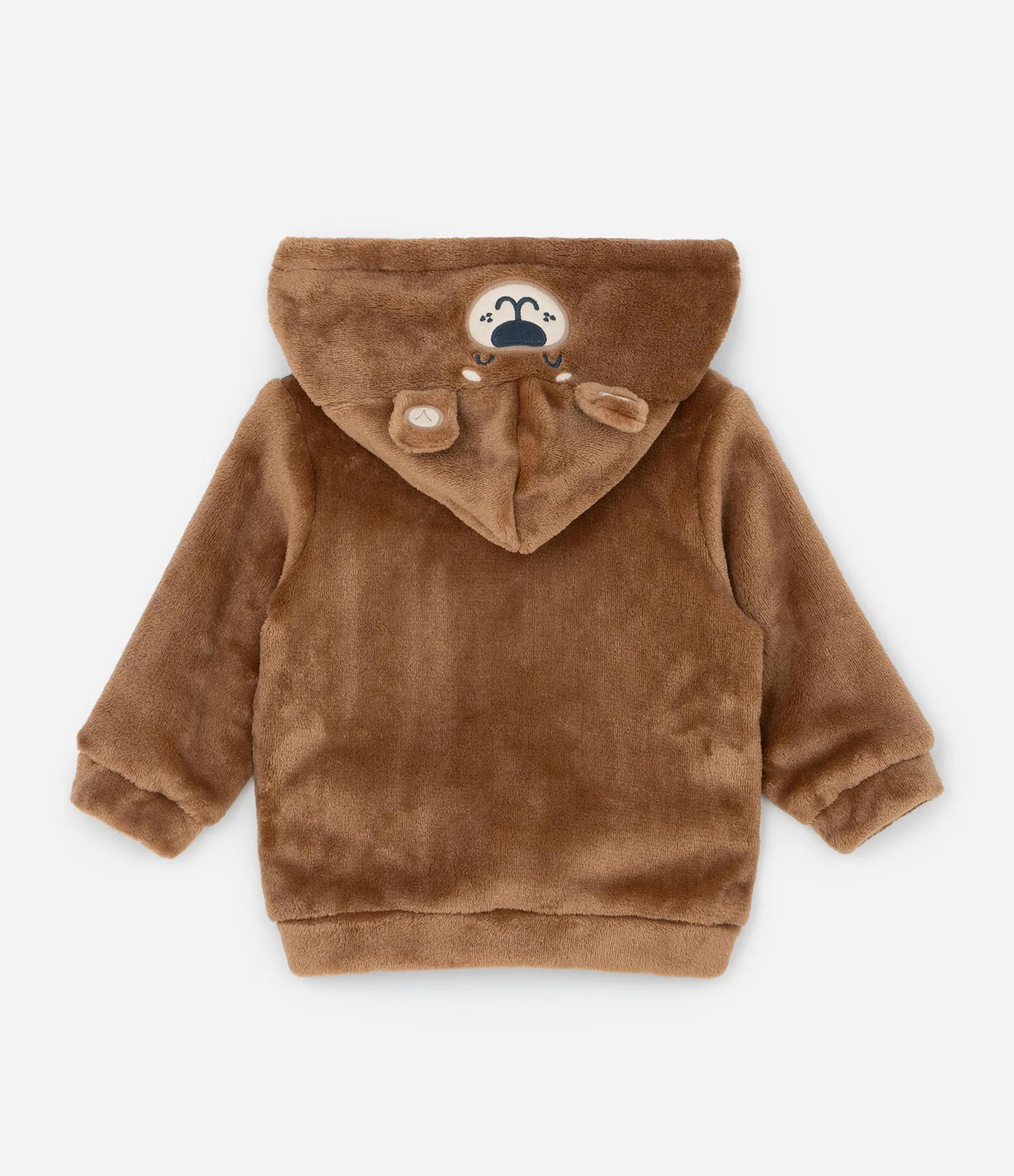 Casaco Infantil com Capuz de Urso e Orelhas Interativas – Tam RN a 18 Meses Marrom 3