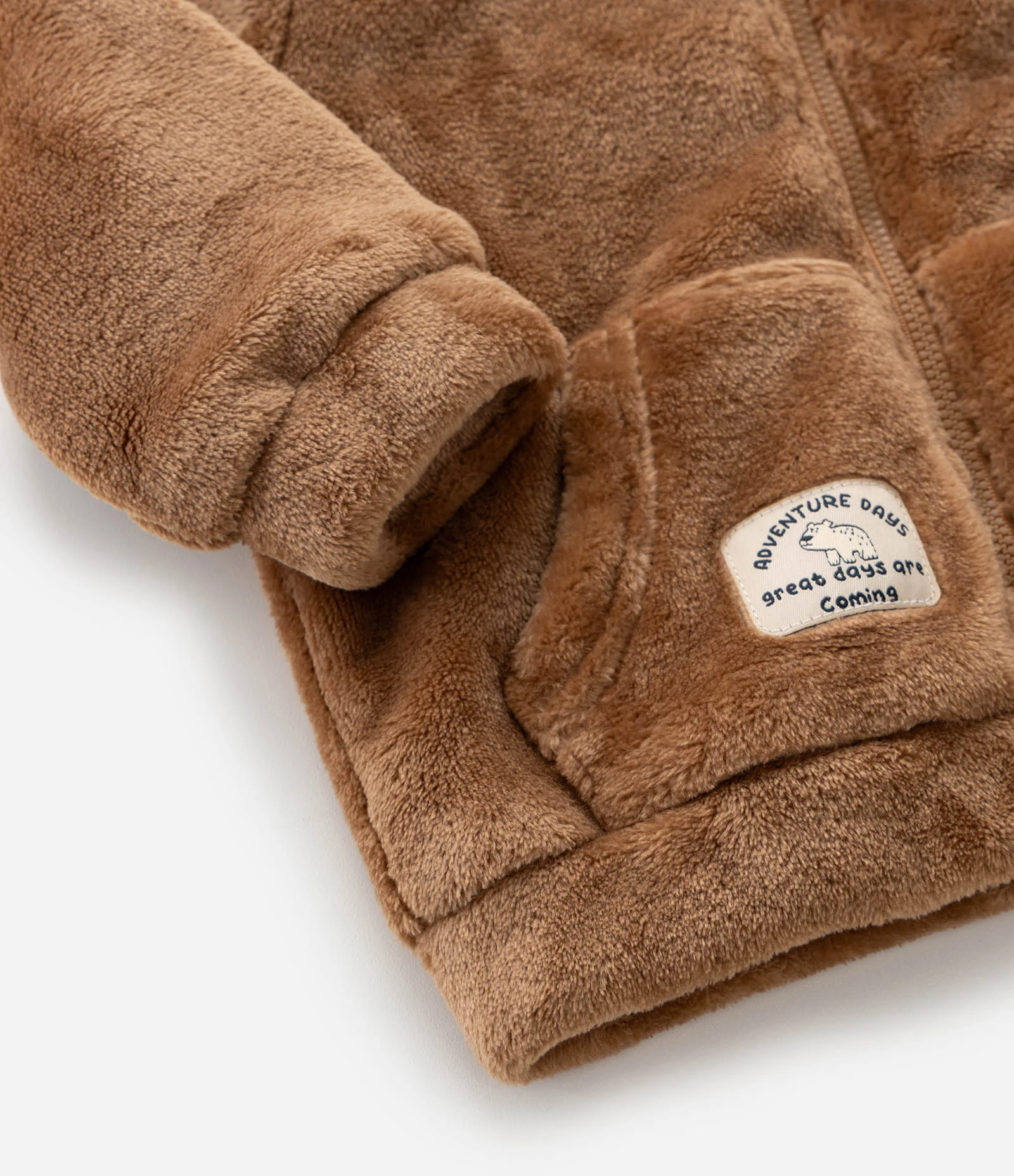 Casaco Infantil com Capuz de Urso e Orelhas Interativas – Tam RN a 18 Meses Marrom 5