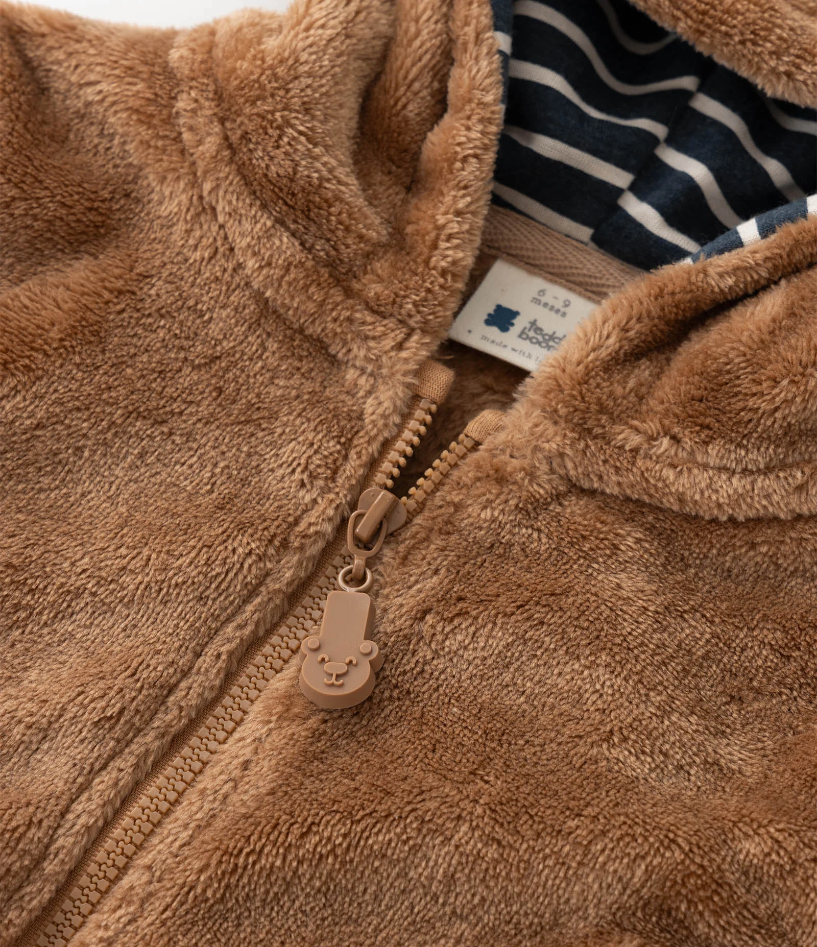 Casaco Infantil com Capuz de Urso e Orelhas Interativas – Tam RN a 18 Meses Marrom 6