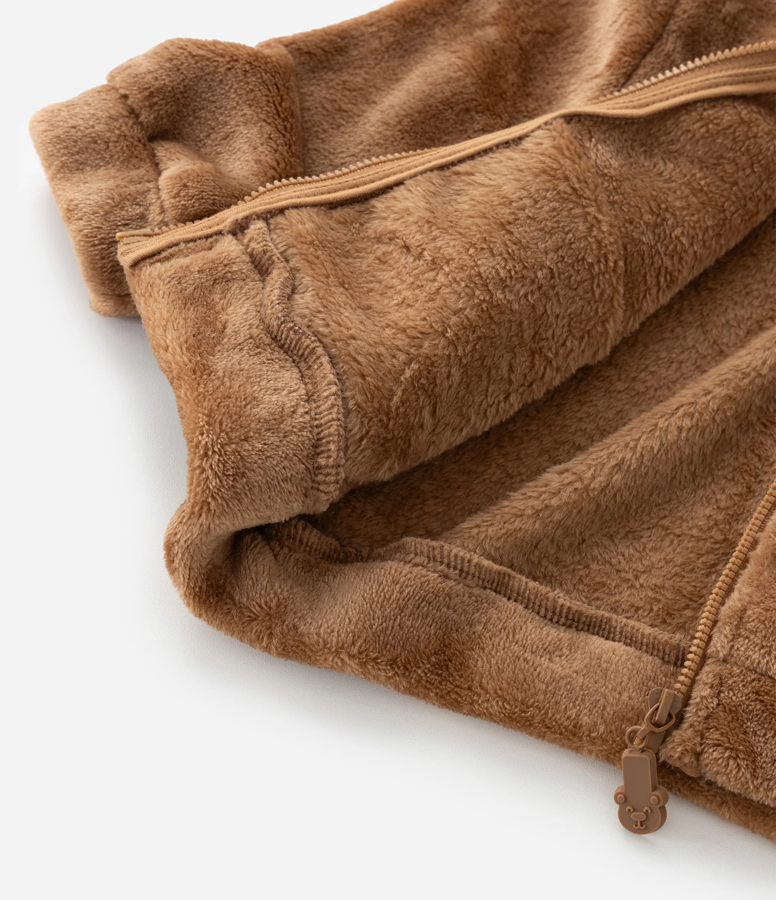 Casaco Infantil com Capuz de Urso e Orelhas Interativas – Tam RN a 18 Meses Marrom 7