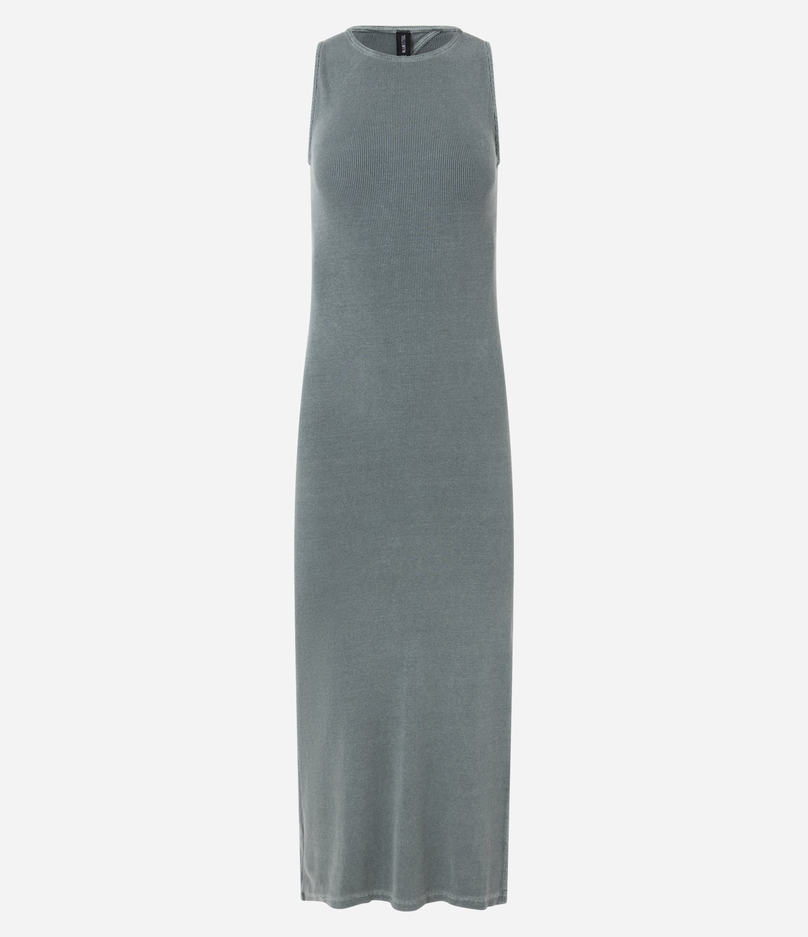 Vestido New Midi em Ribana com Costas Abertas Verde Marmorizado 5