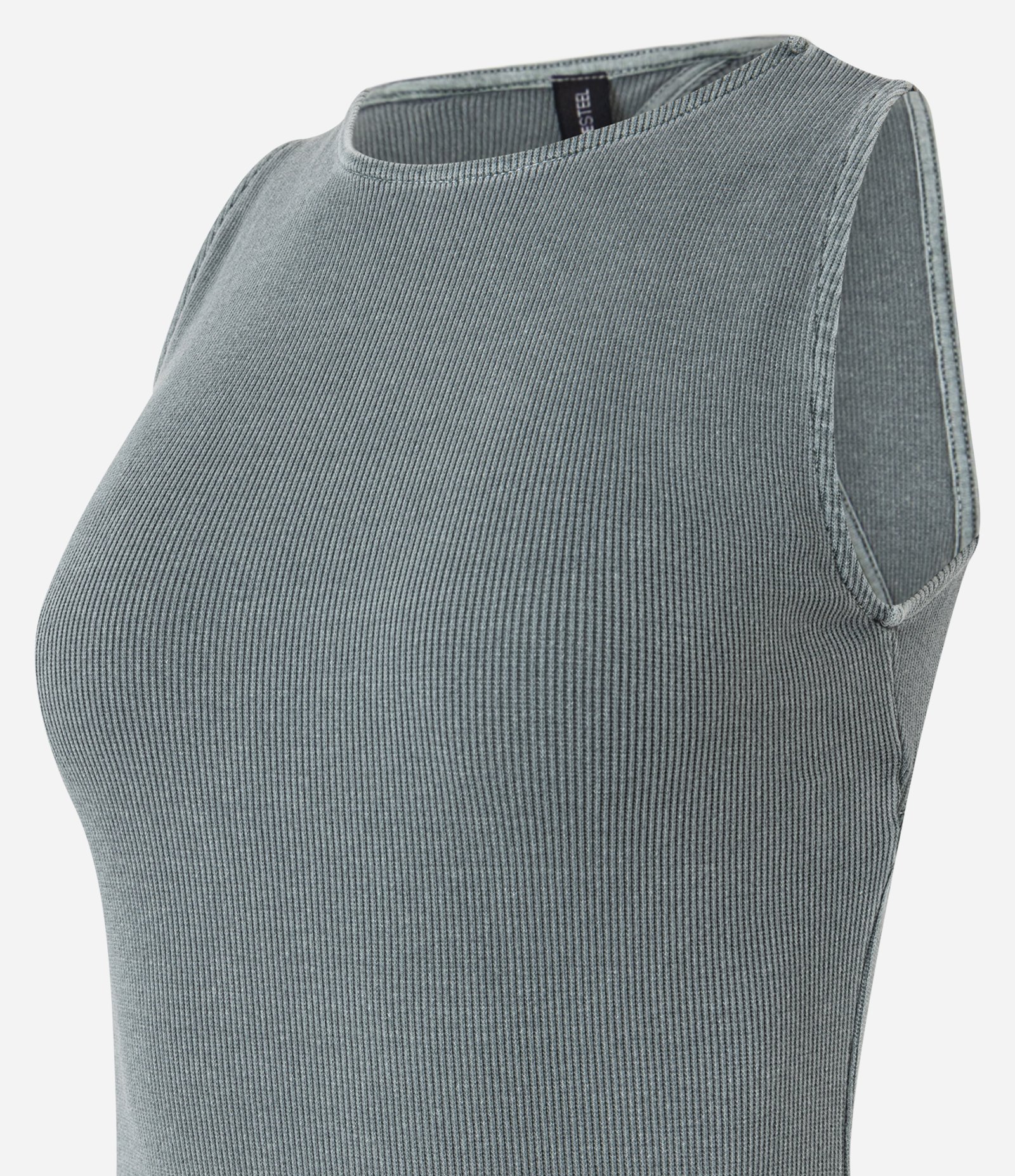 Vestido New Midi em Ribana com Costas Abertas Verde Marmorizado 7