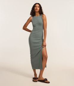 Vestido New Midi em Ribana com Costas Abertas