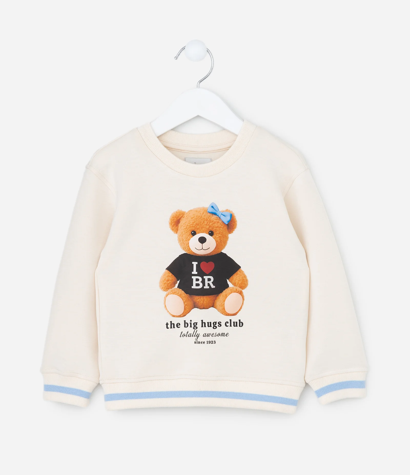 Casaco Infantil com Estampa de Urso – Tam 1 a 5/6 Anos Off White 2