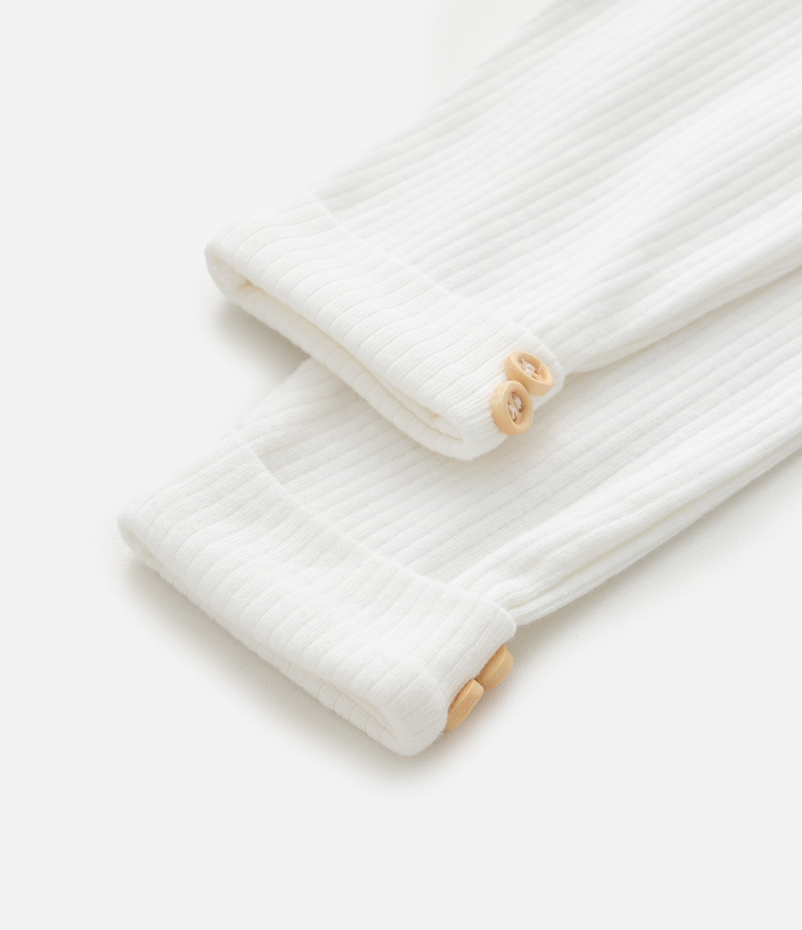 Calça Infantil Canelada com Botões na Barra – Tam RN a 18 Meses Branco 6