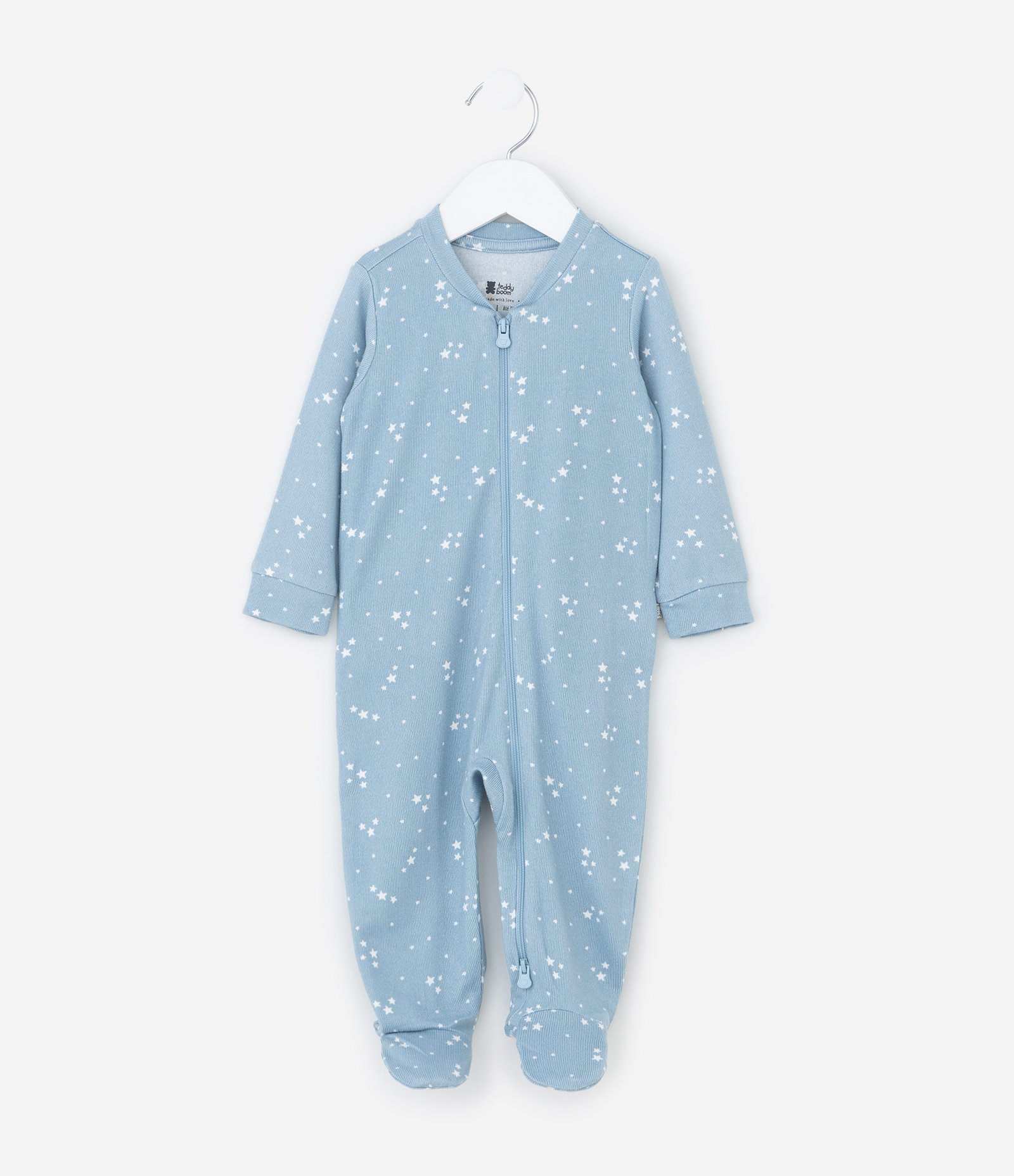 Macaquinho Infantil em Moletinho com Estampa de Estrelas – Tam 0 a 18 Meses Azul 2