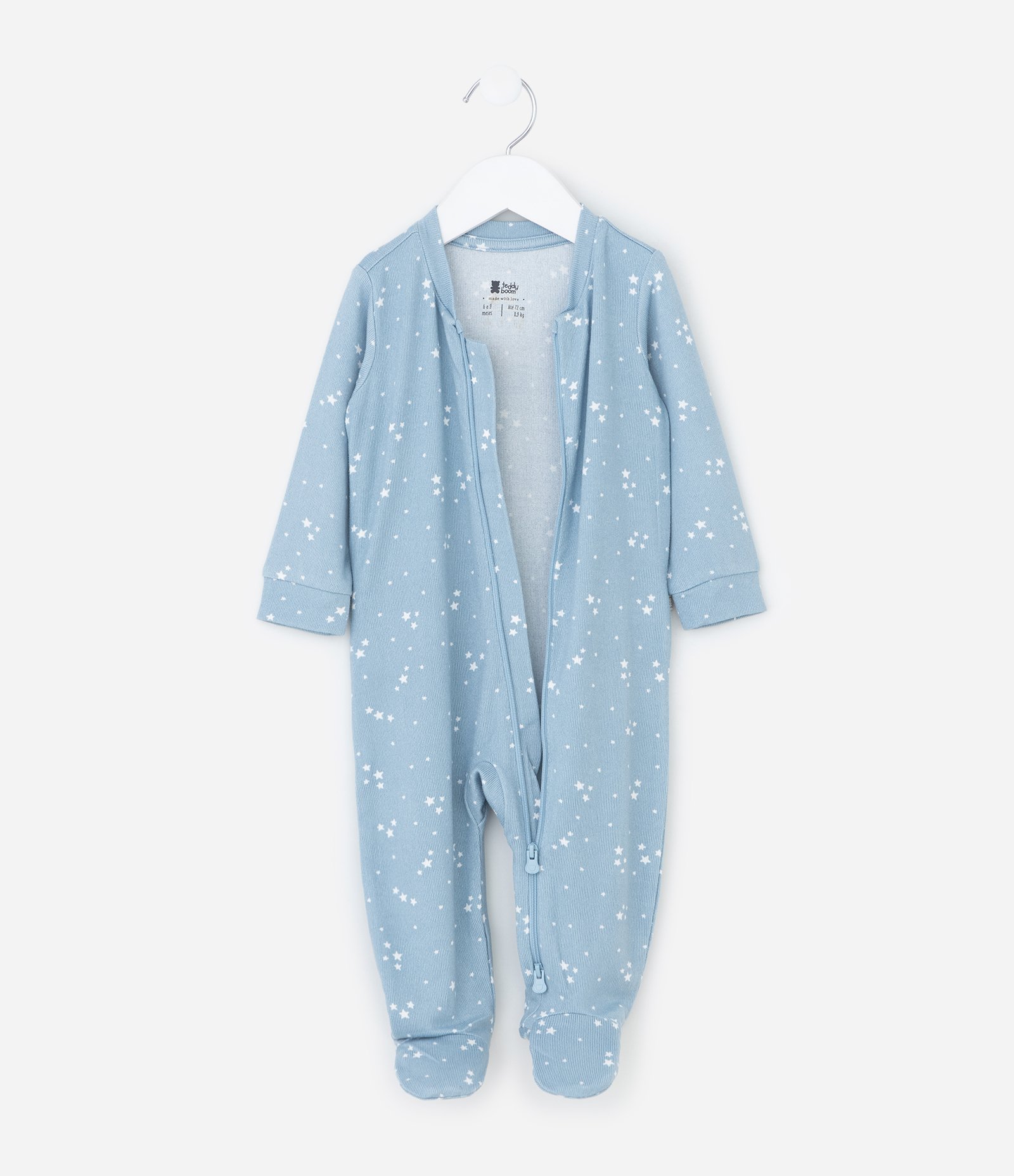 Macaquinho Infantil em Moletinho com Estampa de Estrelas – Tam 0 a 18 Meses Azul 3
