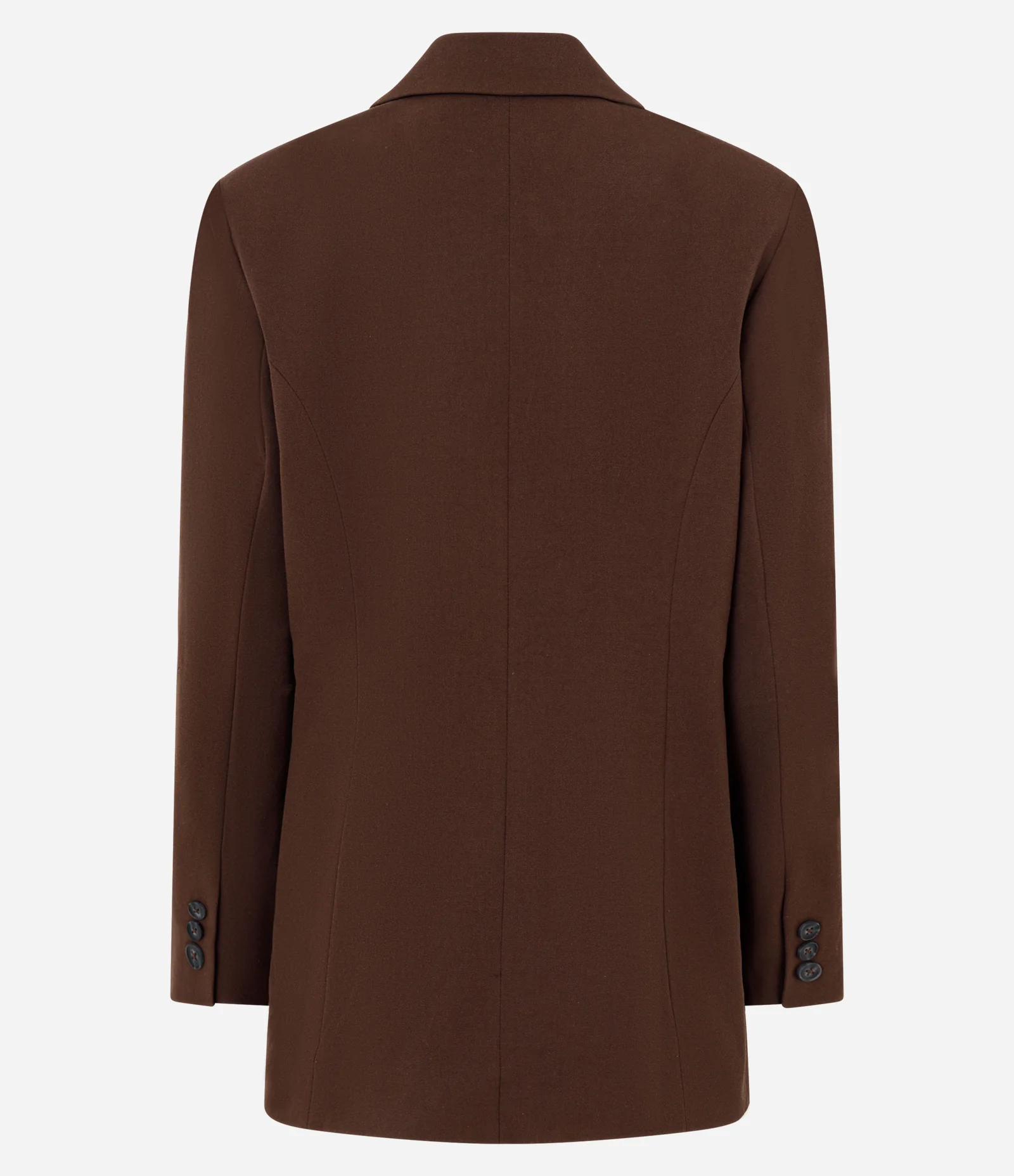Blazer Alongado em Alfaiataria com Botões Marrom 7
