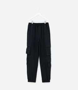 Calça Infantil em Microfibra com Bolsos e Velcro - Tam 5 a 14 Anos