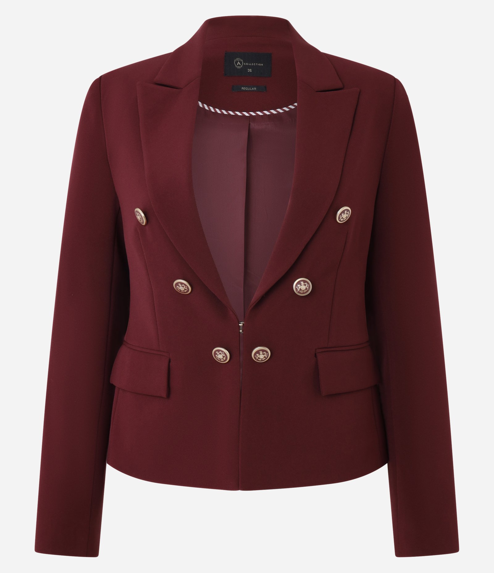Blazer Slim Alfaiatado com Botões Diferenciados Bordô 5