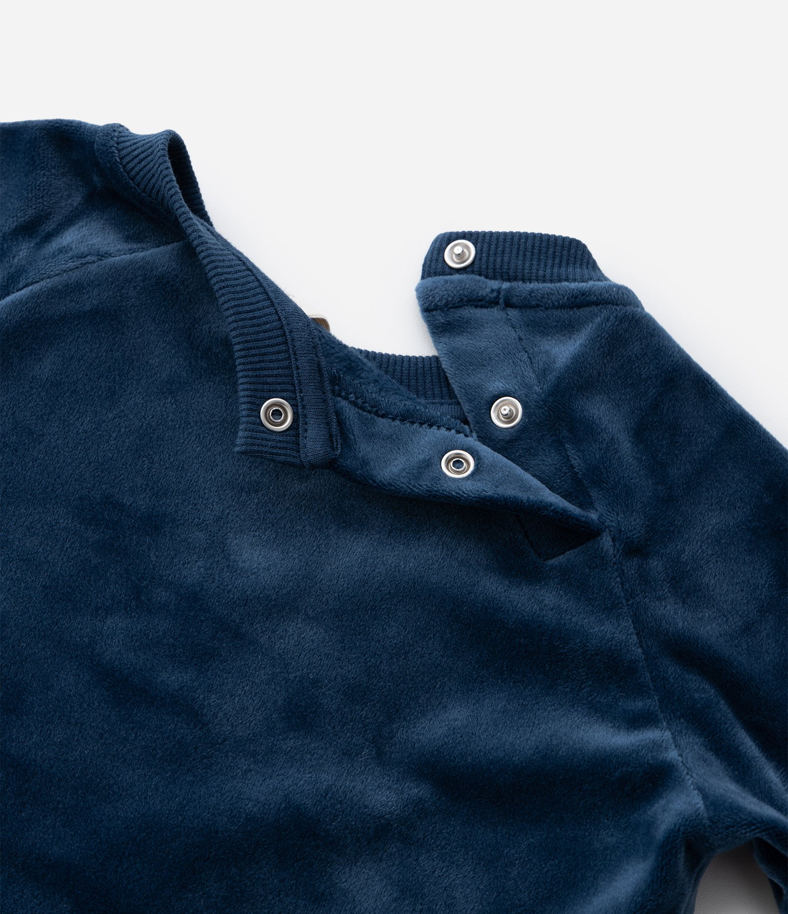 Conjunto Infantil em Plush com Bordado de Urso – Tam 0 a 18 Meses Azul Marinho 10