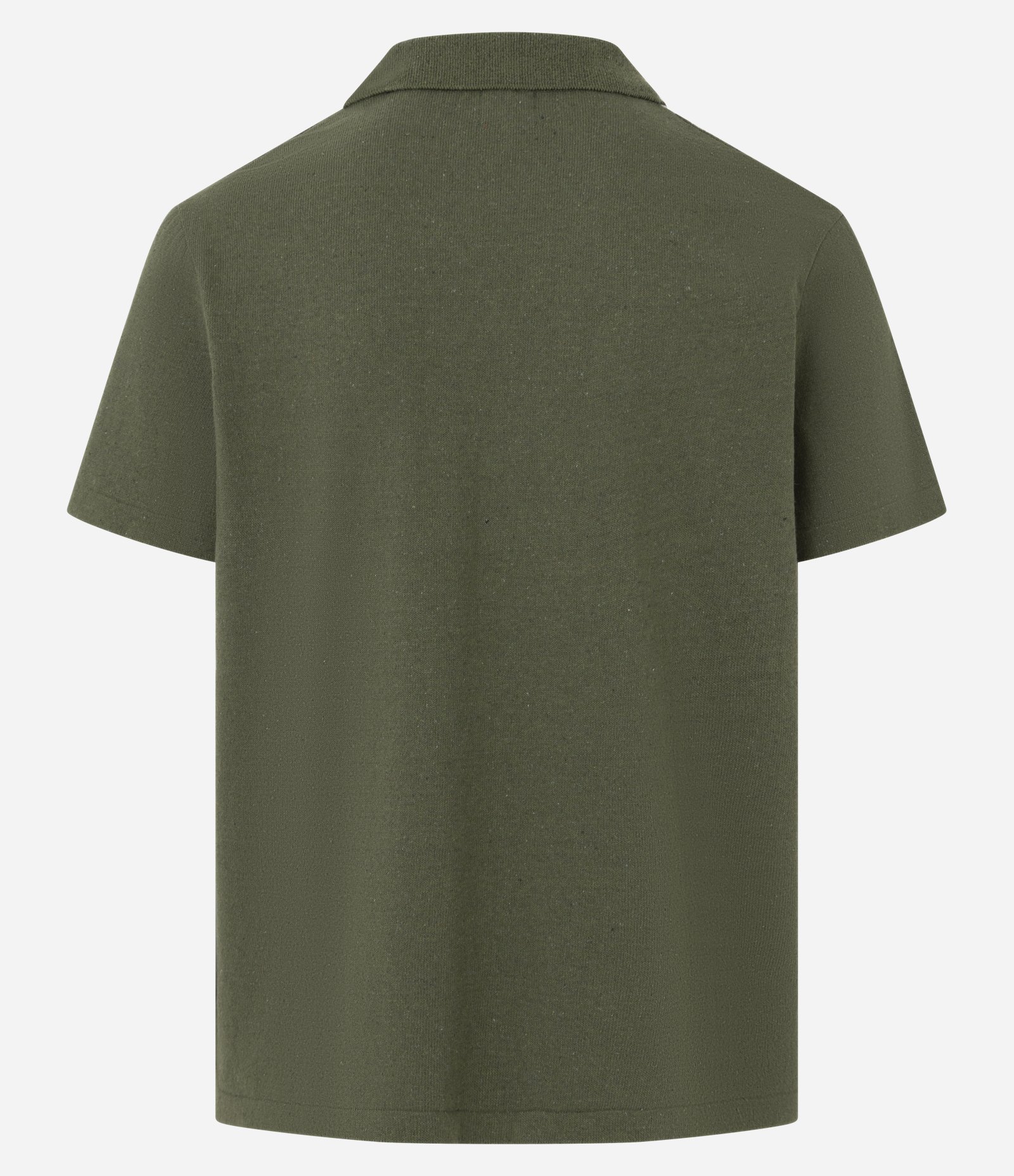 Camisa Regular em Tricô Leve com Listras Contrastantes Verde 7