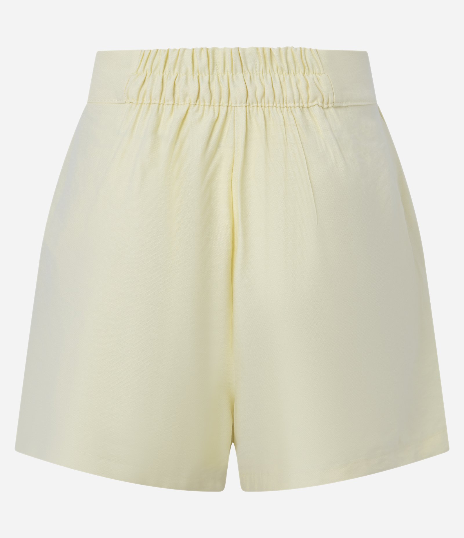 Short Alfaiatado Cintura Alta em Viscose com Frisos Amarelo 7