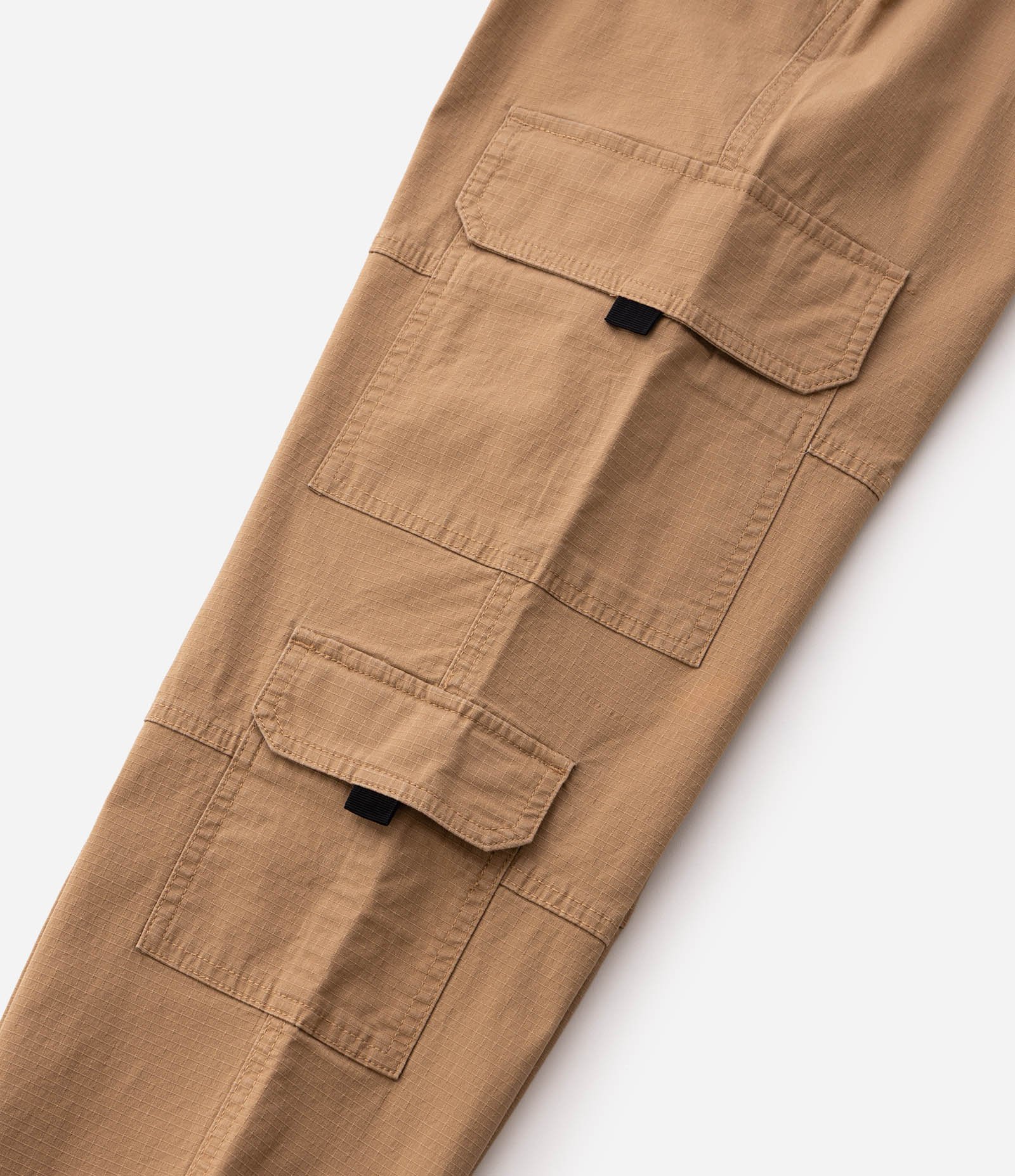 Calça Slim Infantil em Sarja RipStop com Bolsos Cargo - Tam 5 a 14 Marrom 4