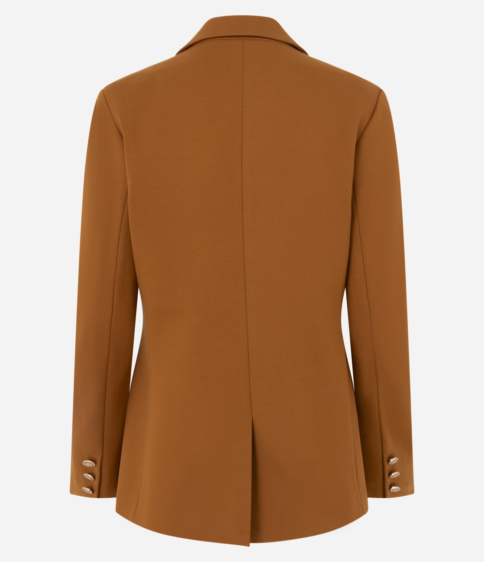 Blazer Alfaiatado em Ponto Roma com Botões Brasão Marrom 6